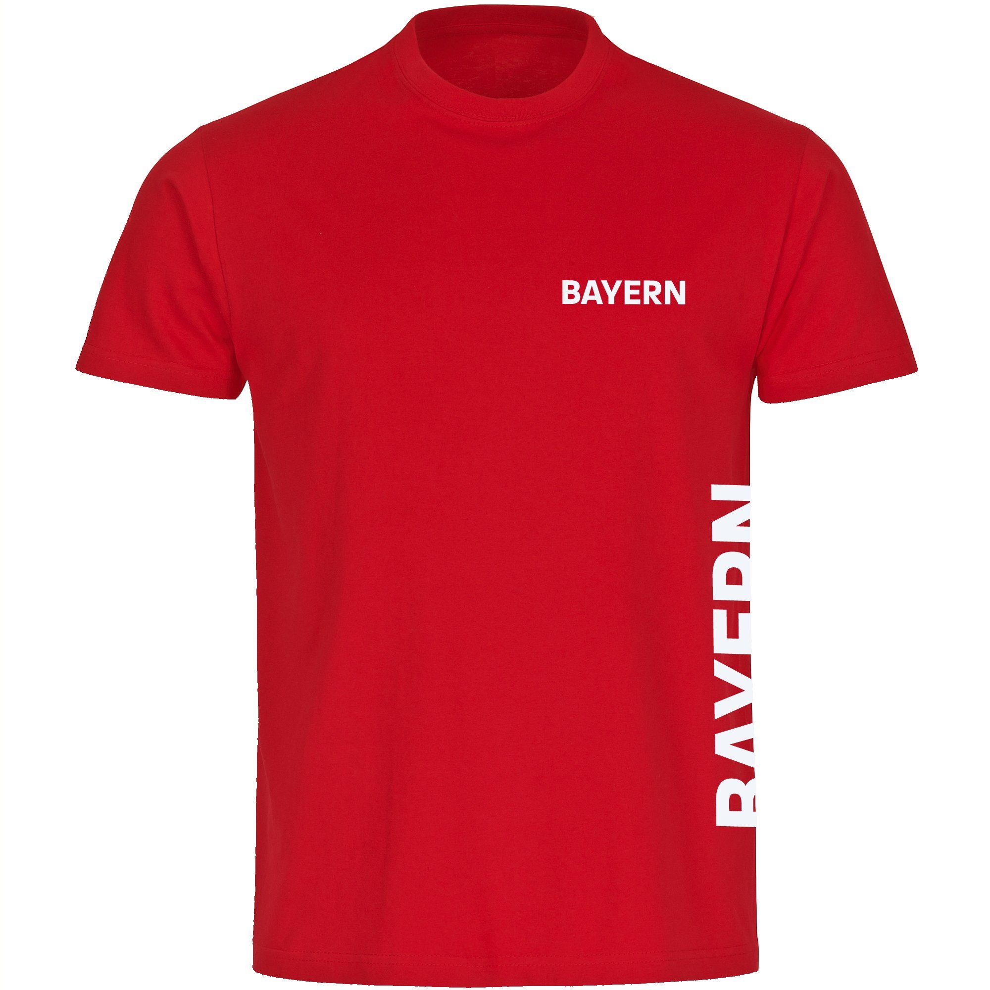 multifanshop T-Shirt Herren Bayern - Brust & Seite - Männer