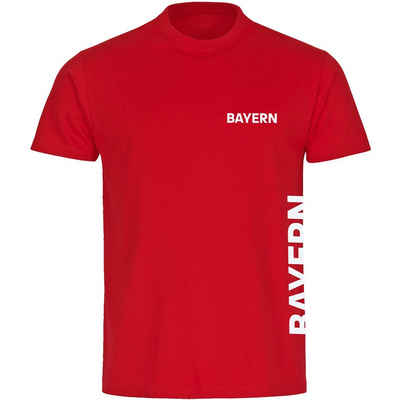 multifanshop T-Shirt Herren Bayern - Brust & Seite - Männer