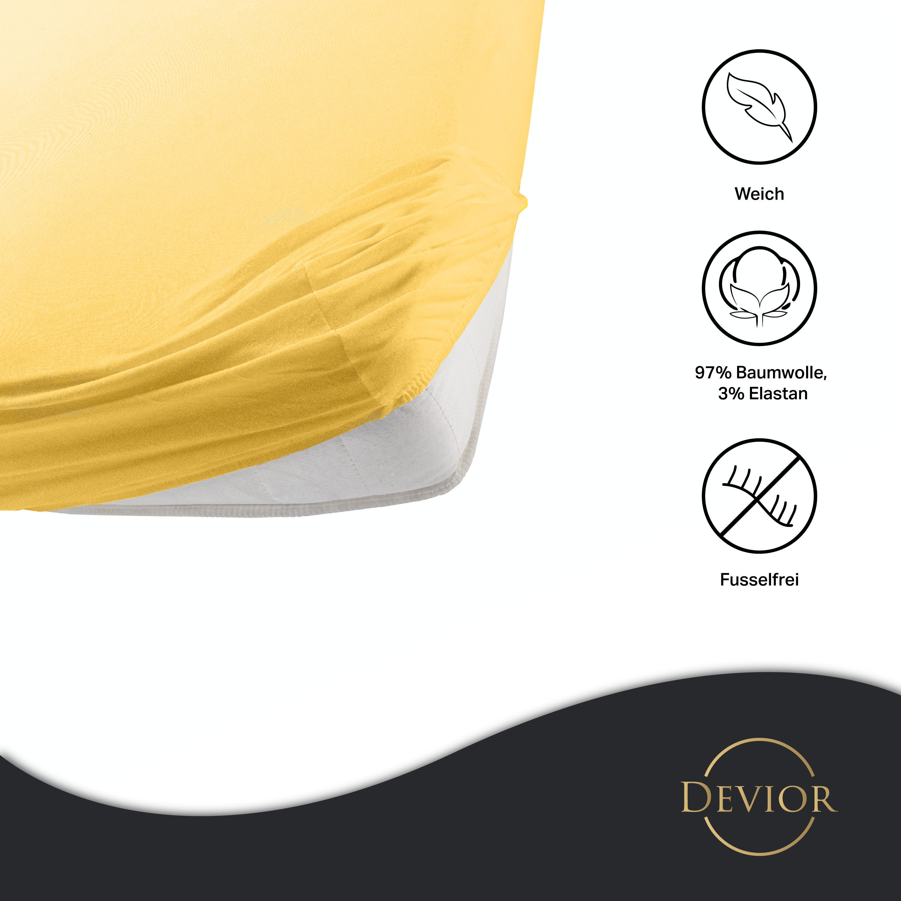 Devior Spannbettlaken Premium Spannbetttuch Bettlaken Betttücher günstig online kaufen