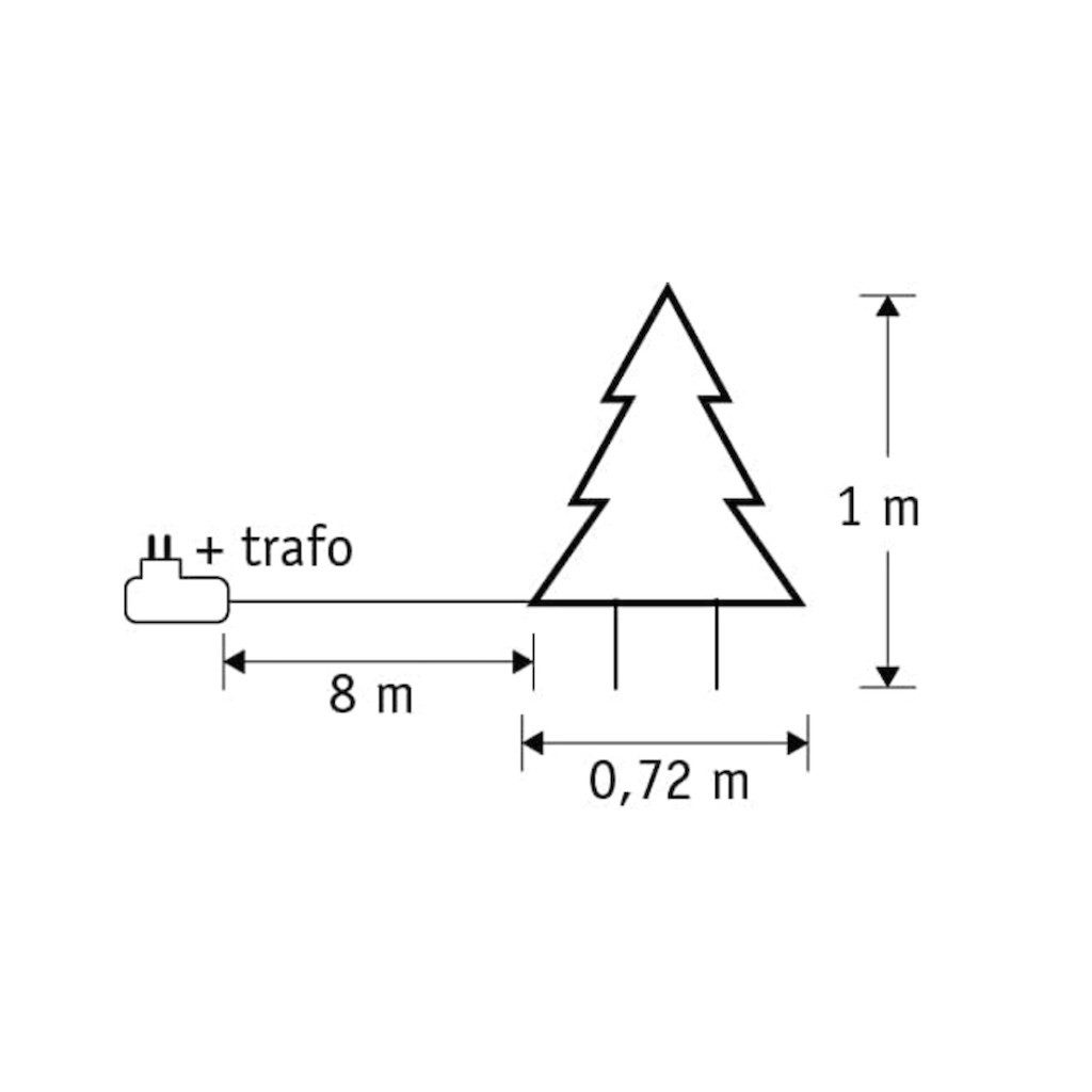edelman LED Baum Luca Lighting Gartenstecker Garden d´Light Neon Tanne schw günstig online kaufen