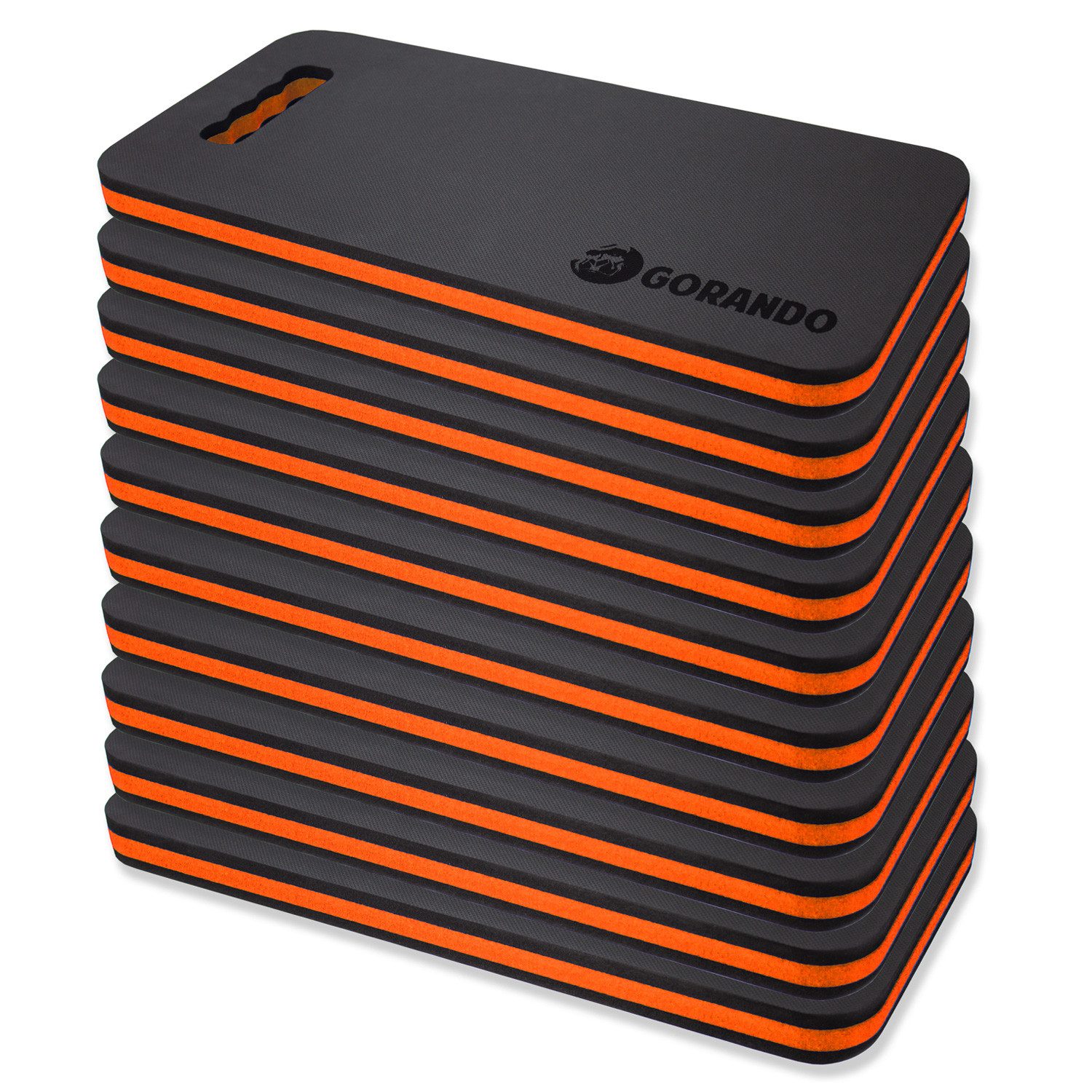 Kniekissen Premium Knieunterlage für Garten Haus Werkstatt 44x22cm orange 10Stück