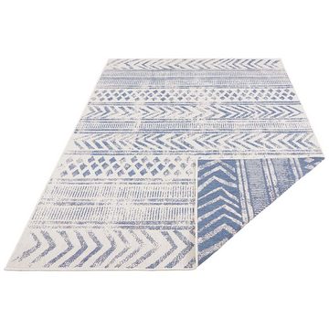 Teppich In- & Outdoor Wendeteppich Biri Blau Creme, NORTHRUGS, rechteckig, Höhe: 5 mm