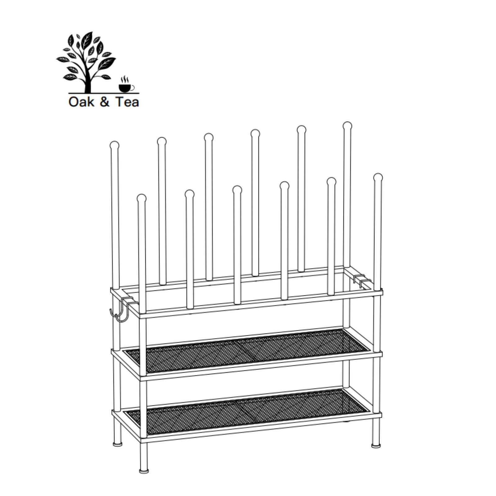 Oak&Tea Schuhregal 2-in-1 Schuh- und Stiefelregal, günstig online kaufen