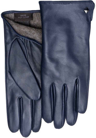 Manokhi Leder Handschuhe aus Leder in Blau Damen Accessoires Handschuhe 