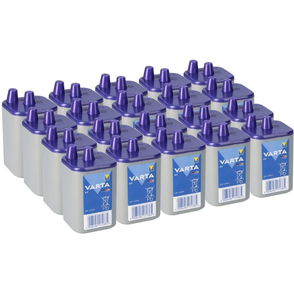 VARTA 20x Varta 430 4R25 Longlife 6V 7500mAh Batterie