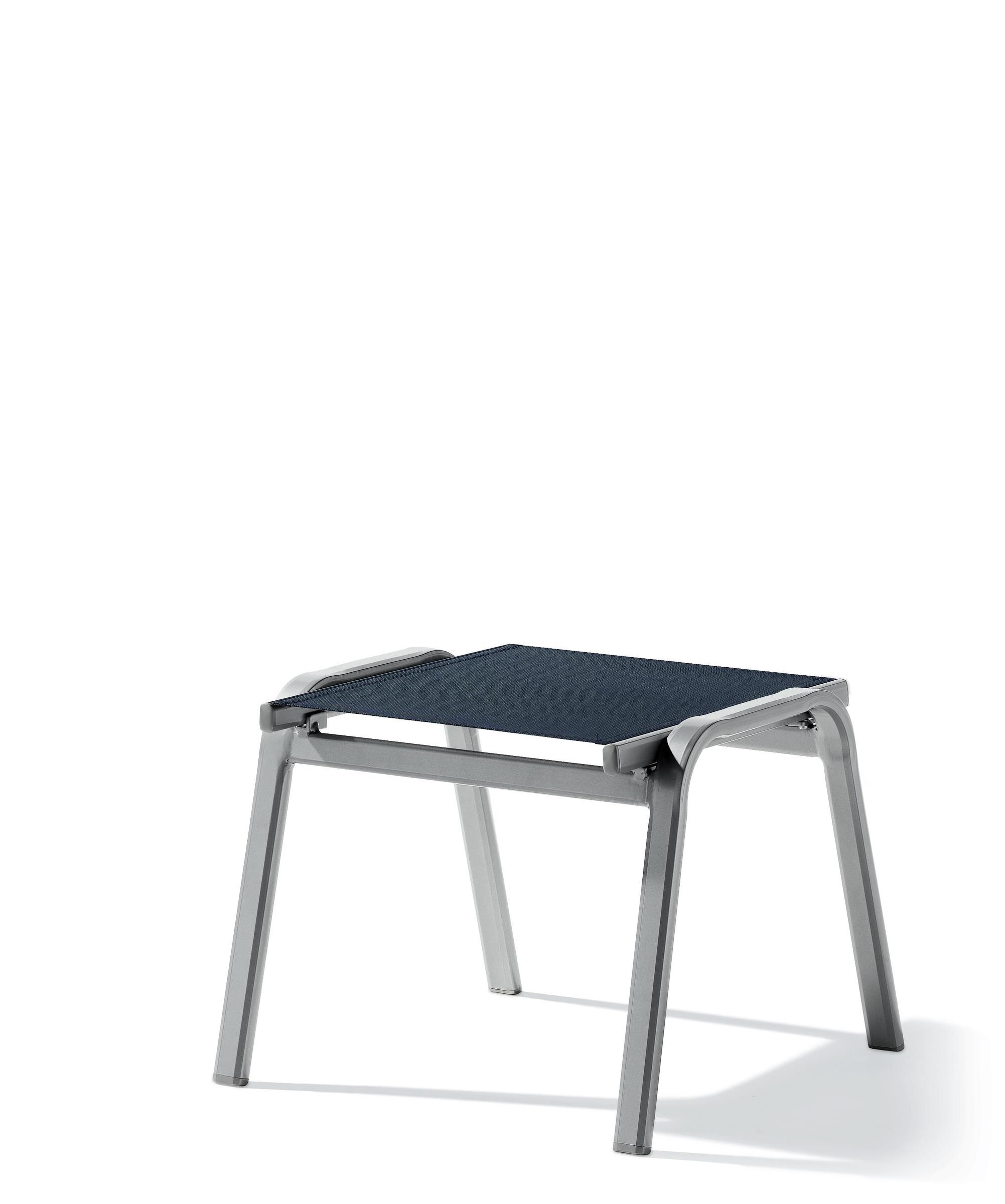 sieger Gartenlounge-Hocker Bodega, in Grau, Kunstfasergewebe - 56x44x57cm (BxHxT)