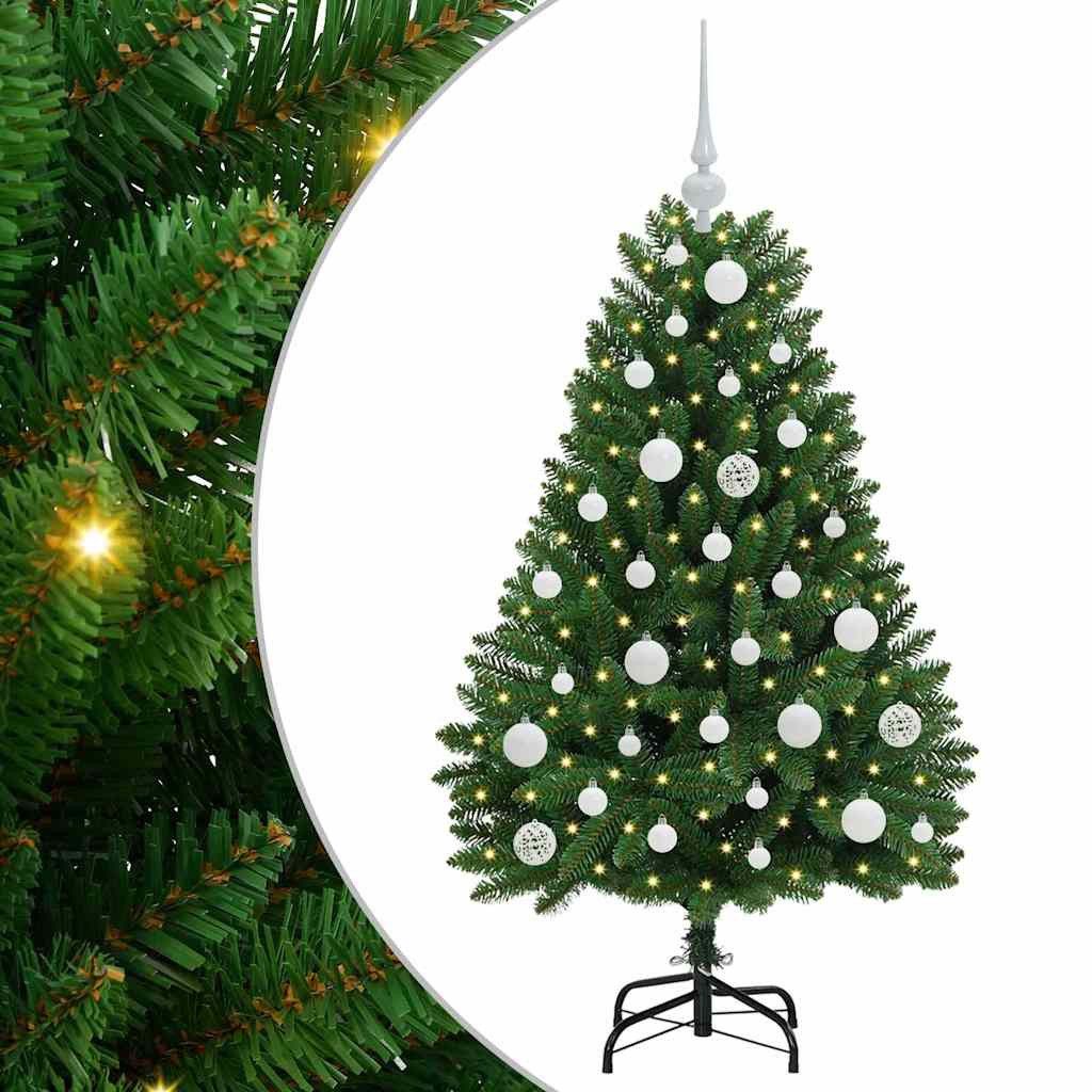 vidaXL Christbaumschmuck Künstlicher Weihnachtsbaum Grün 120 cm PVC und Metall (1-tlg)