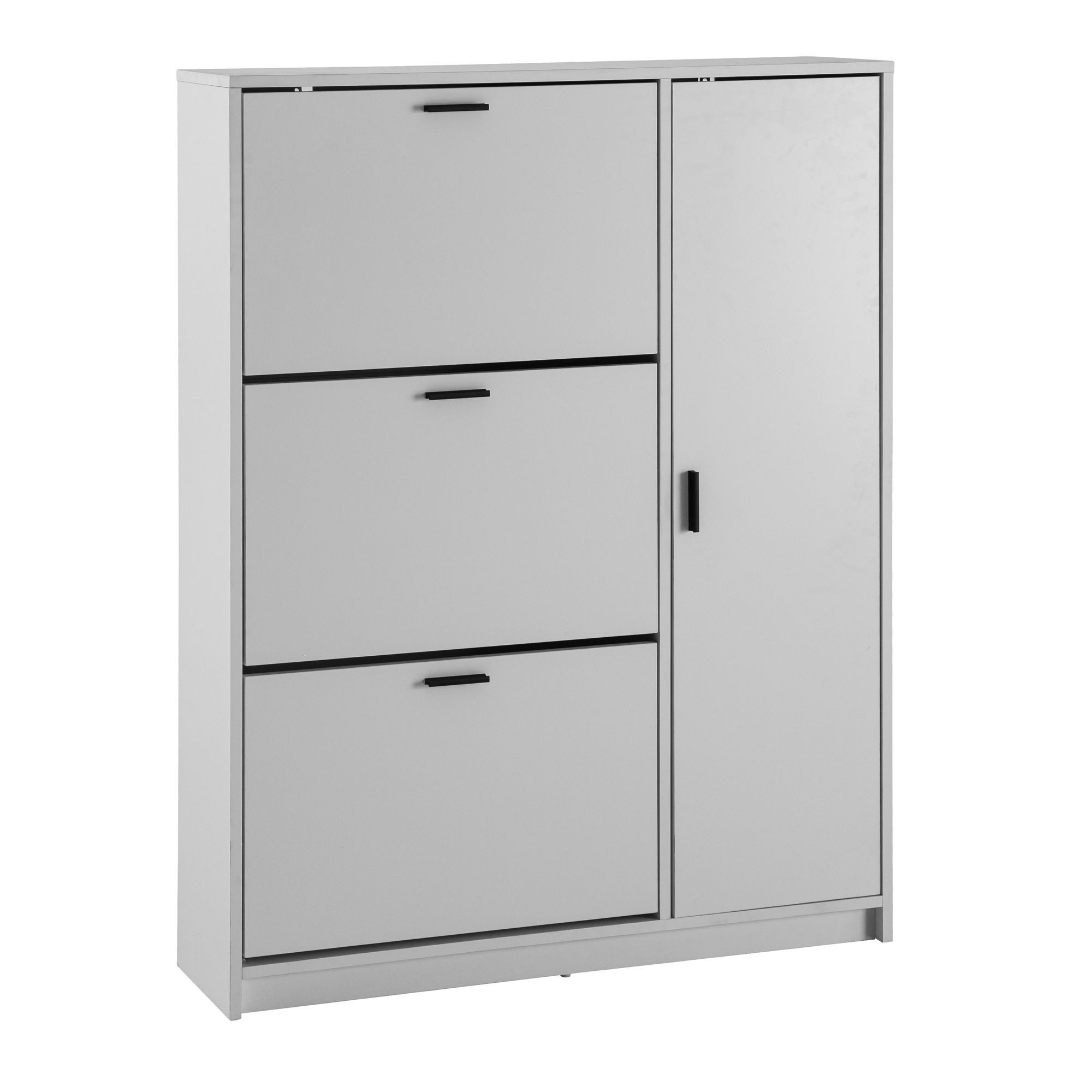 FINEBUY Schuhschrank FB102880 (Schuhkipper Weiß 90x120x24 günstig online kaufen