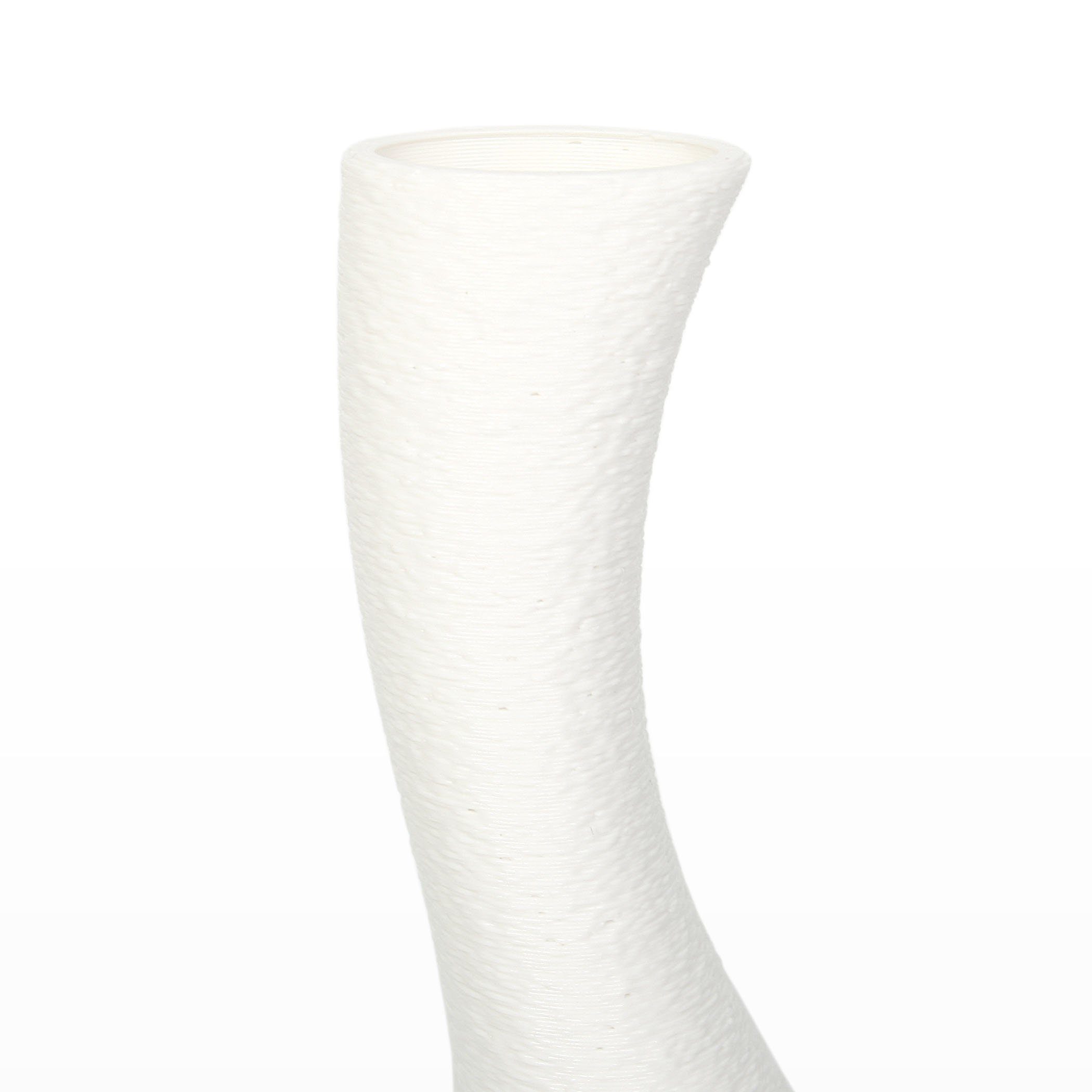 Vase aus White Bio-Kunststoff, & bruchsicher nachwachsenden Dekorative wasserdicht Dekovase Blumenvase Rohstoffen; – Designer Kreative aus Feder
