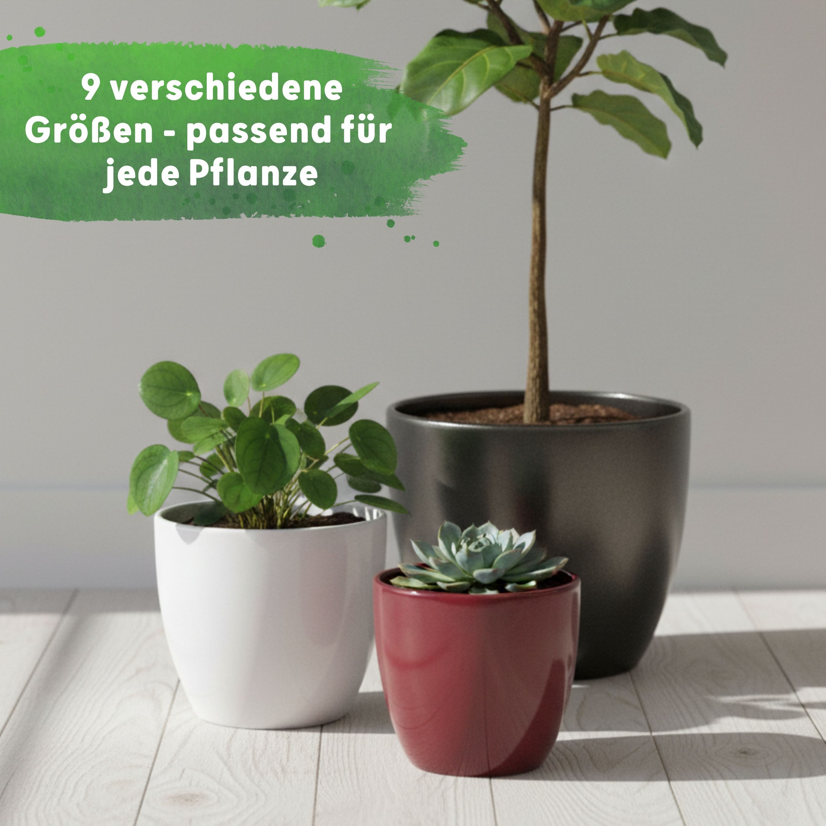 LENI Blumentopf "Sylt" Übertopf aus Keramik für Zimmerpflanzen 9 Größen & 3 günstig online kaufen