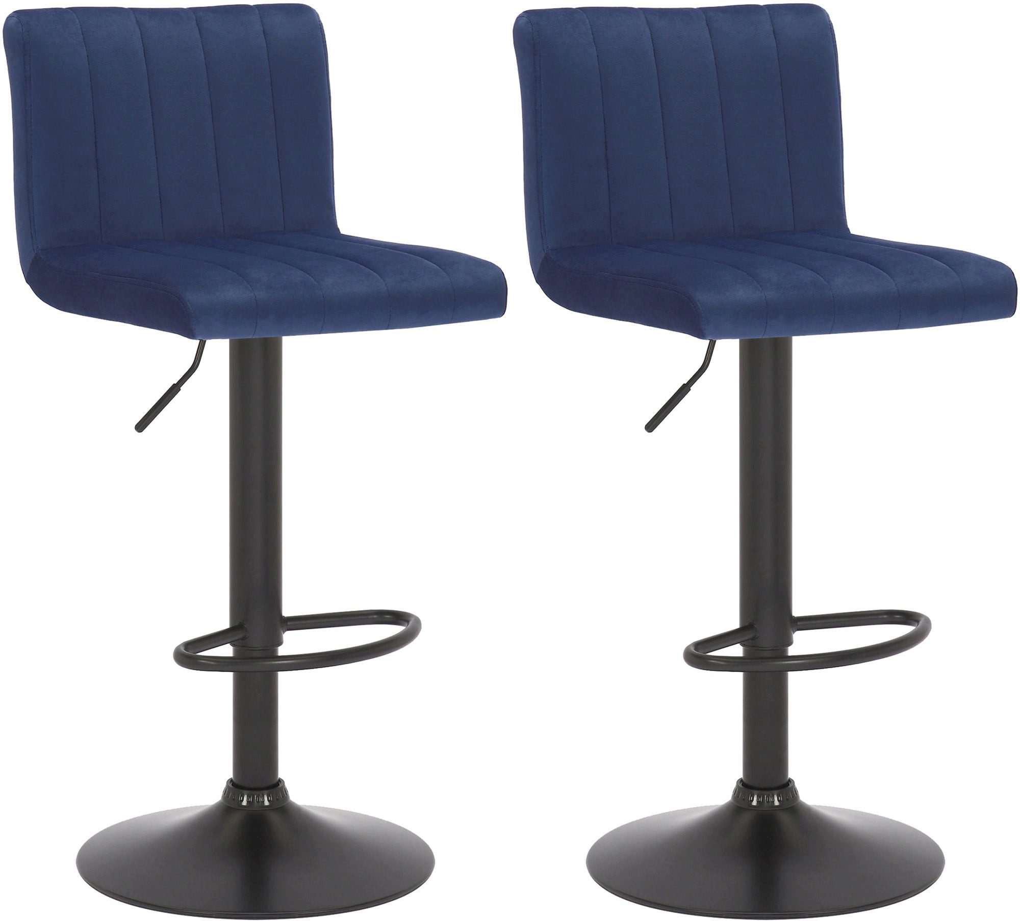 Bistrostuhl 2er Set Barhocker Jamie Samt