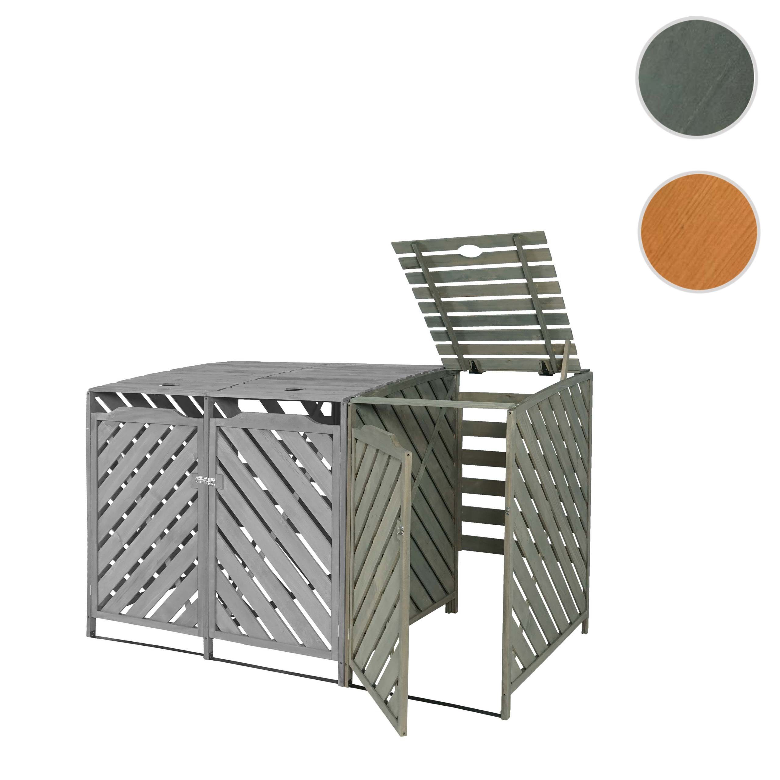 MCW Mülltonnenbox MCW-J44-1 (1 St), Erweiterbar, 2 Türen mit Riegelschloss, für leichtes Befüllen