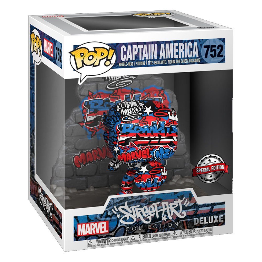 Funko Marvel POP! - Captain Edition) Actionfigur (Special America Graffiti