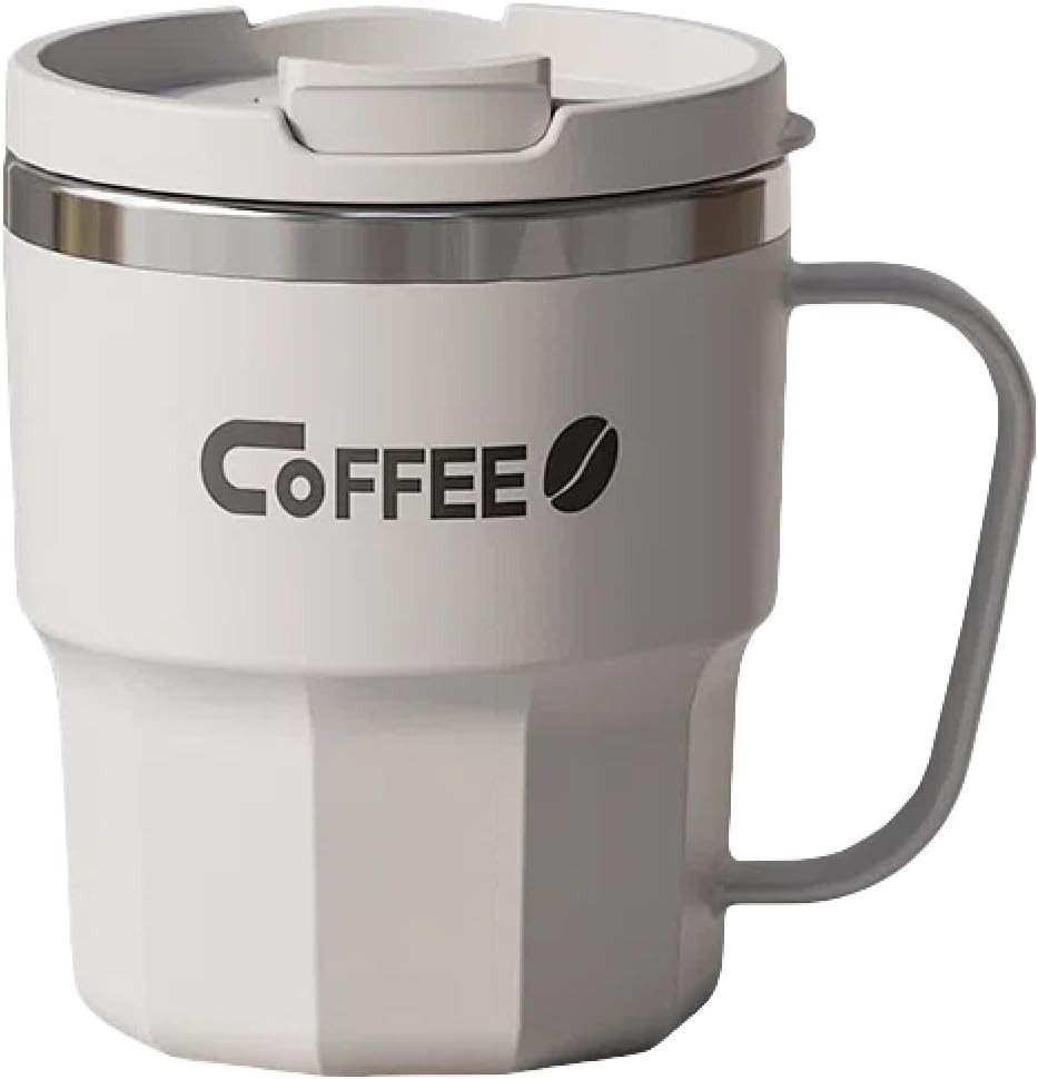 Coonoor Термокружка Isolierbecher 400ml Чашки, Edelstahl, Kunststoff, 100% dicht, Travel Mug für Kaffee, Wasser, Tee