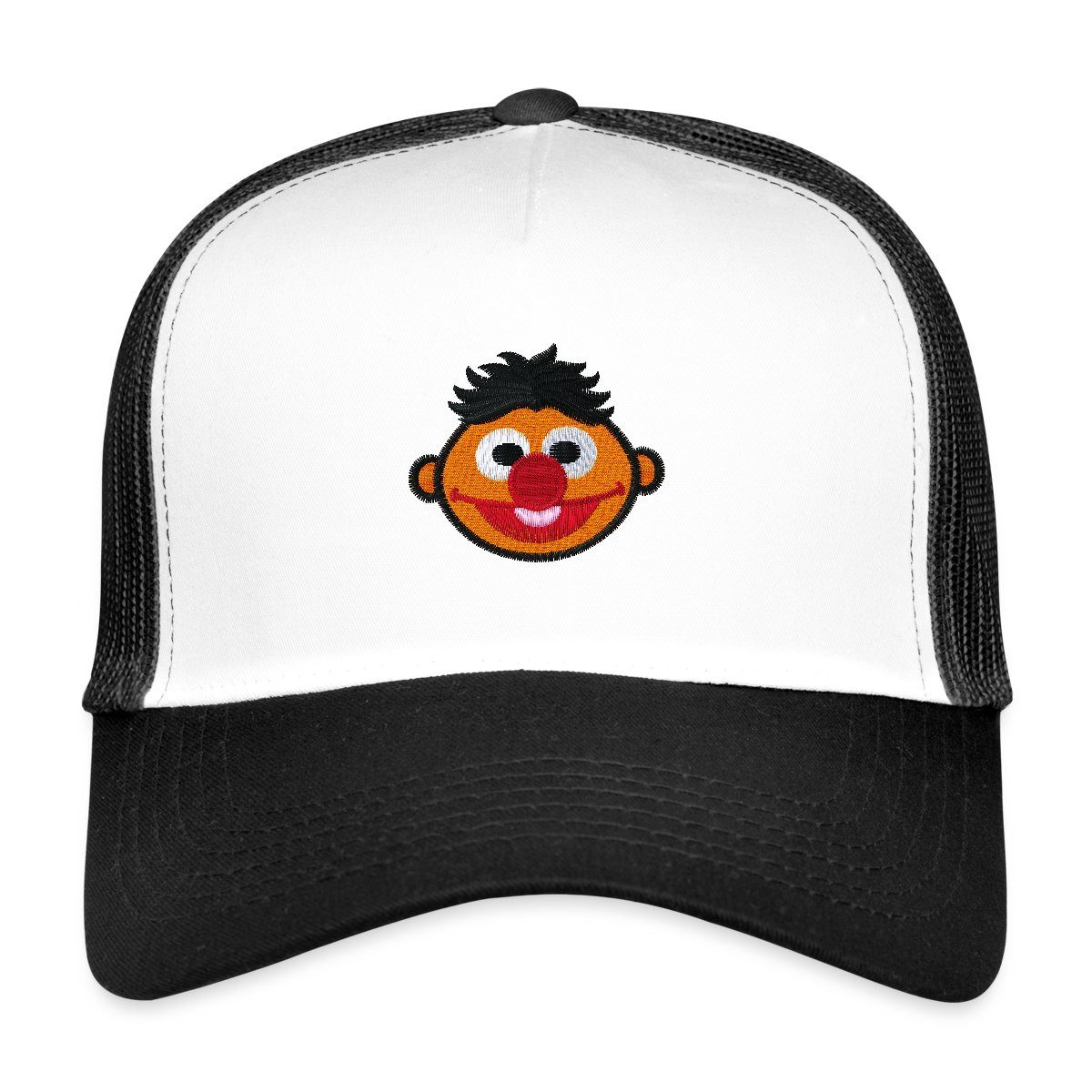 Spreadshirt Trucker Cap Sesamstraße Ernie Als Stickmotiv Trucker Cap (1-St)