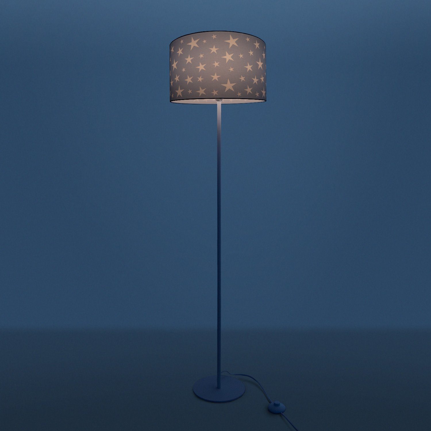 Deko Stehleuchte Sternen-Motiv, Stehlampe Kinderlampe Paco Kinderzimmer, Capri Leuchtmittel, Home 315, ohne E27 LED