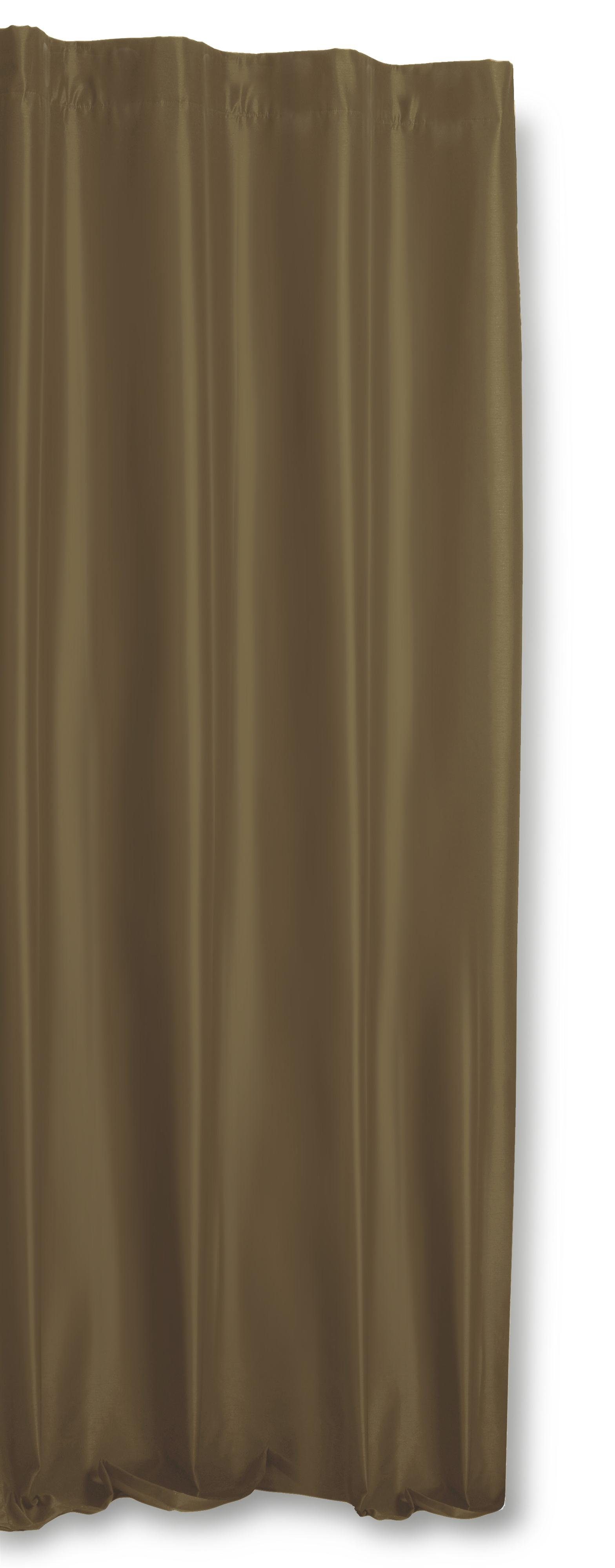 Gardine Vorhang Kräuselband halbtransparent Wildseiden Optik 140x245cm Trend, Haus und Deko, Kräuselband (1 St), halbtransparent, Polyester Helltaupe
