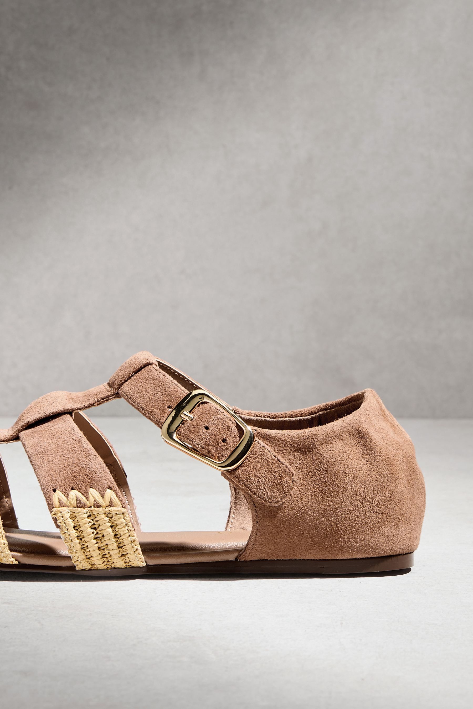 Next N. Premium flache Fischerschuhe aus Leder Sandale (1-tlg)