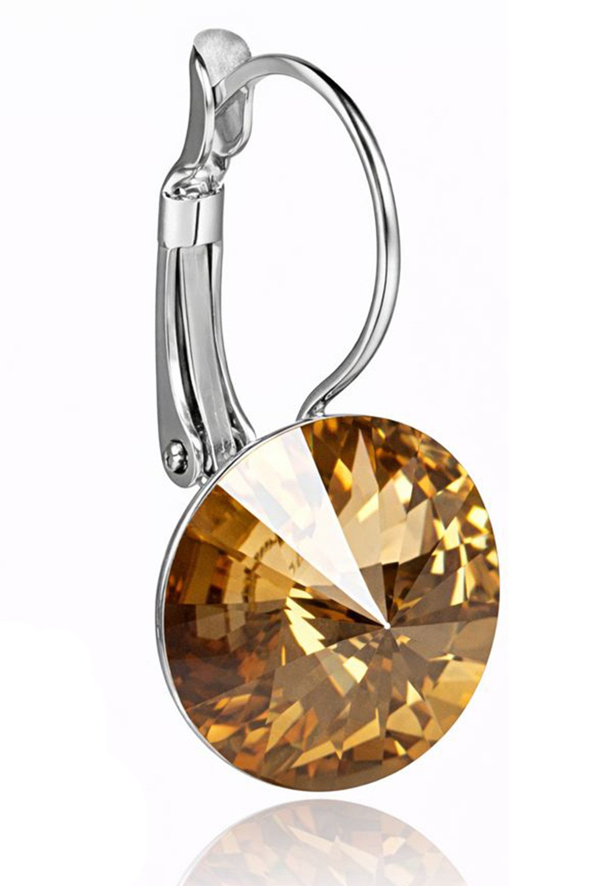 LUISIA® Paar Ohrhänger Ohrringe "Rivoli" mit 14 mm Premium Kristallen (2-tl günstig online kaufen