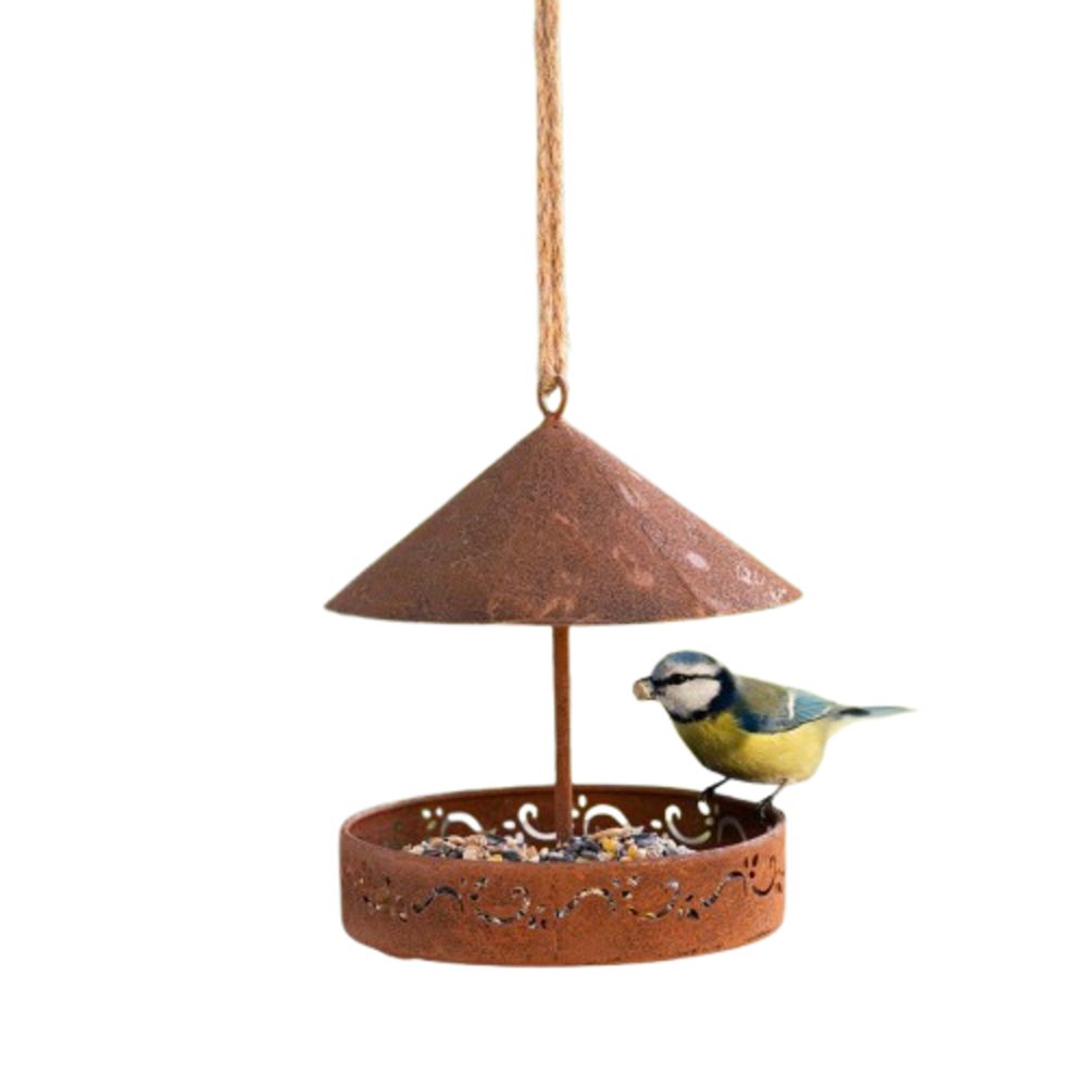 Home-trends24.de Futterstation Vogelfutterhaus Rost Vogelfutterspender Vogelfutterstation