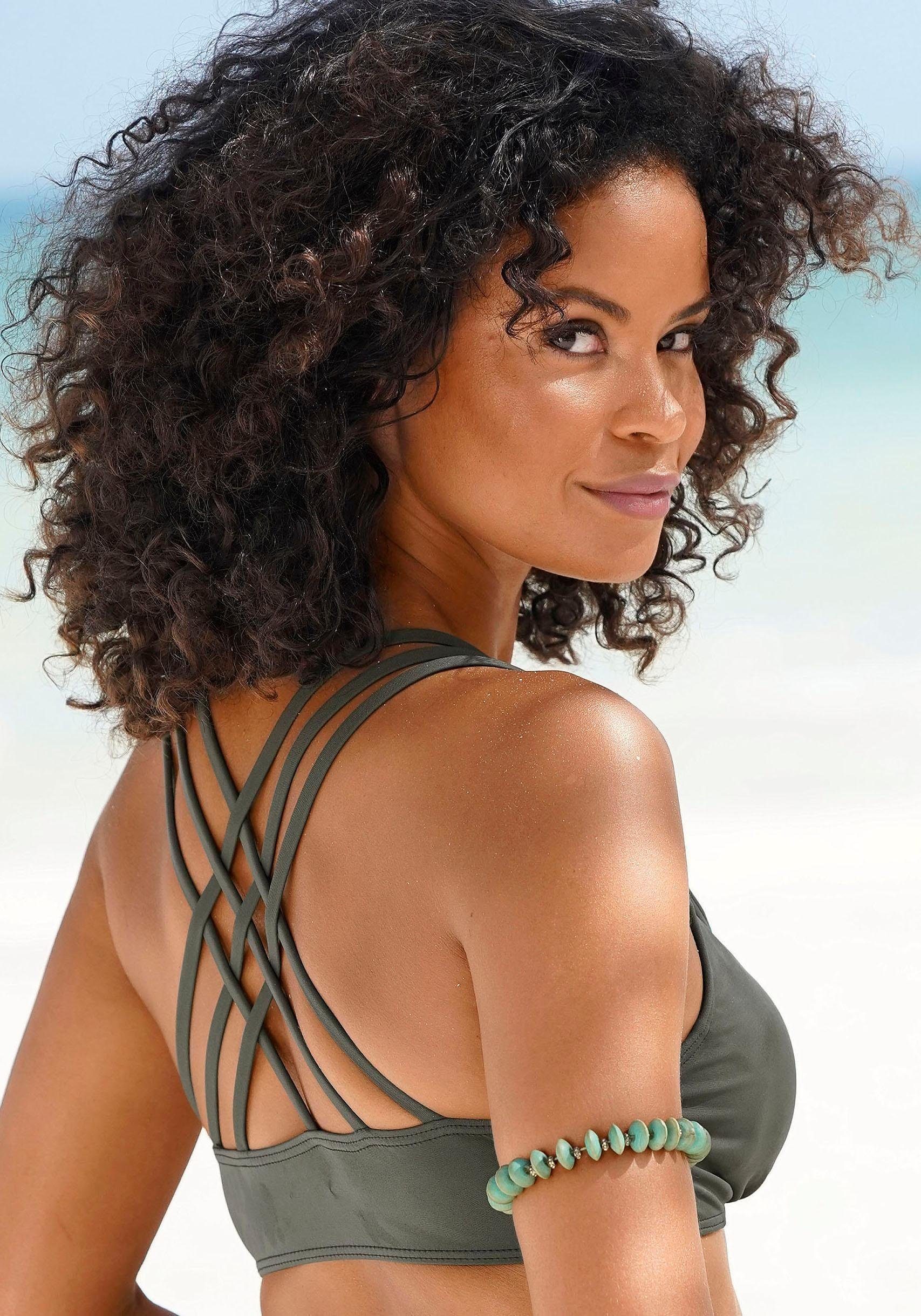 Bruno Banani Bustier-Bikini mit Zierbändern