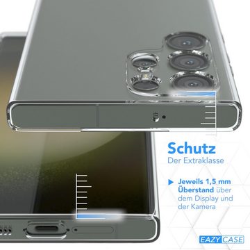 EAZY CASE Handyhülle Slimcover Clear für Samsung Galaxy S23 Ultra 6,8 Zoll, durchsichtige Hülle Ultra Dünn Silikon Backcover TPU Telefonhülle Klar