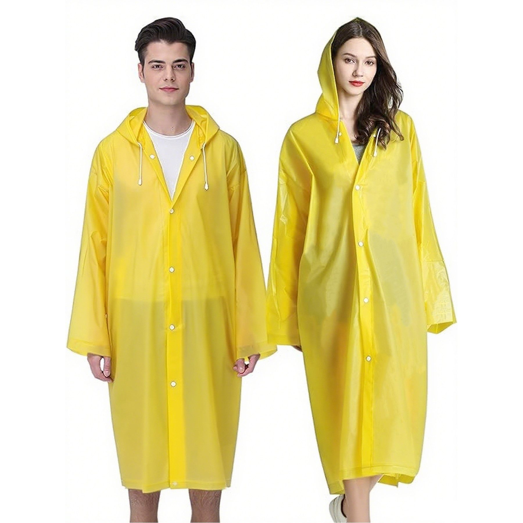 Mutig Regenmantel 2 Stück Regenponcho Regenjacke mit Kapuze (wasserdicht und wiederverwendbar Unisex Regencape, tragbar für Damen Herren) für Wandern Camping Fahrrad Festival Angeln und Reisen Outdoor