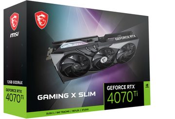 MSI GeForce RTX 4070 Ti GAMING X SLIM 12G Grafikkarte (12 GB, GDDR6X)