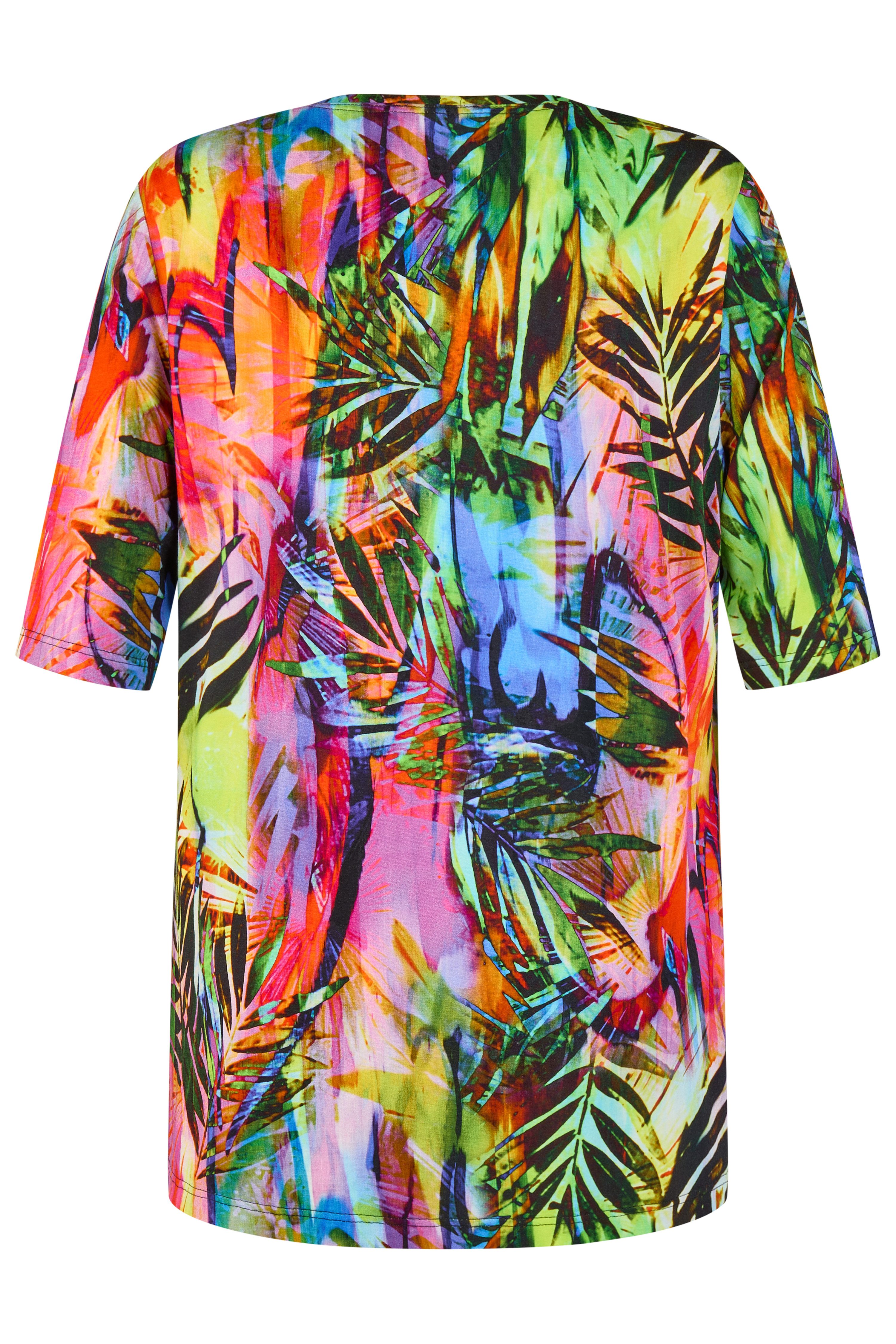 Mona Lisa Kurzarmshirt Große Größen sommerliches, farbenfrohes Shirt