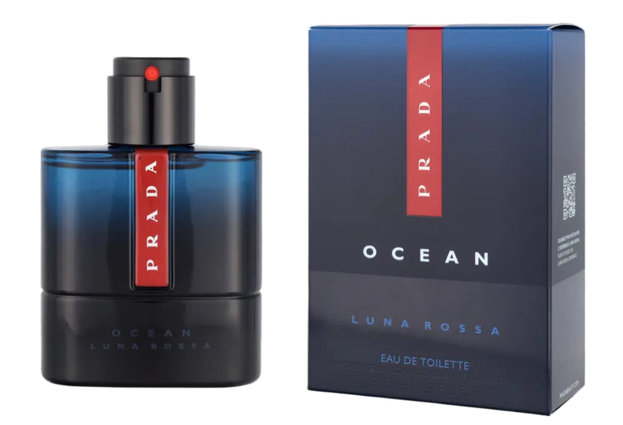PRADA Eau de Toilette Luna Rossa Ocean EDT Herren Spray, Frisch-aromatischer Duft mit Bergamotte, Lavendel, Iris und Moschus
