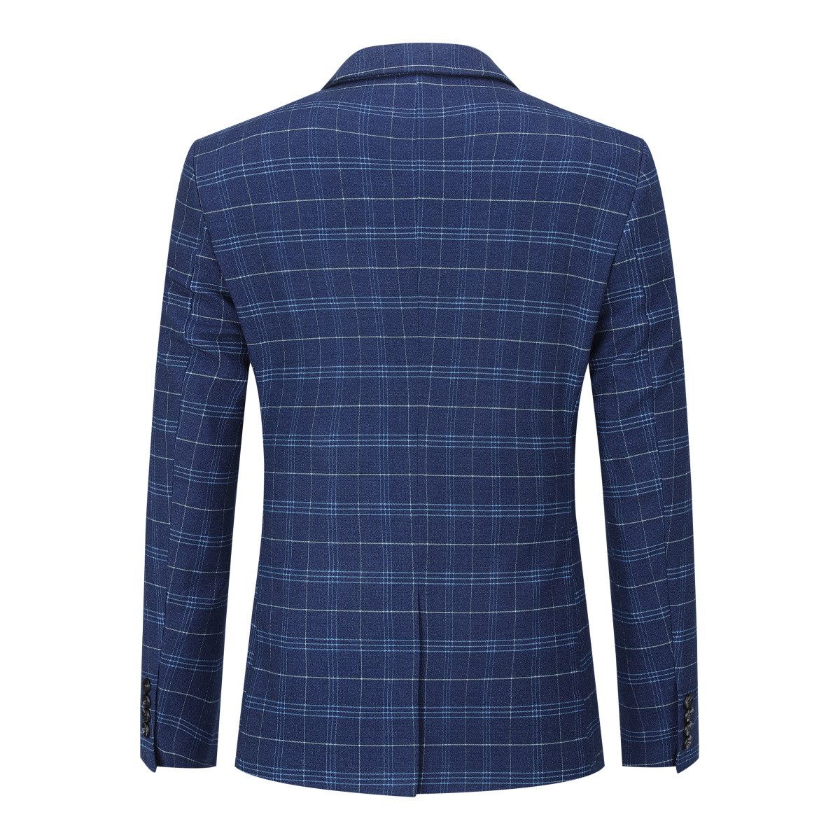 Allthemen Anzug (3 tlg) Slim Fit karierter Herrenanzug mit einem Knopf günstig online kaufen