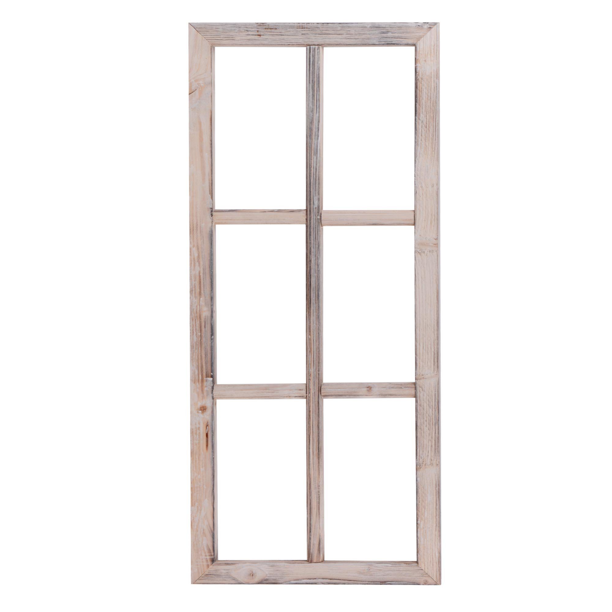 UNUS HOME Wanddekoobjekt Holzfenster Dekoration Altholz