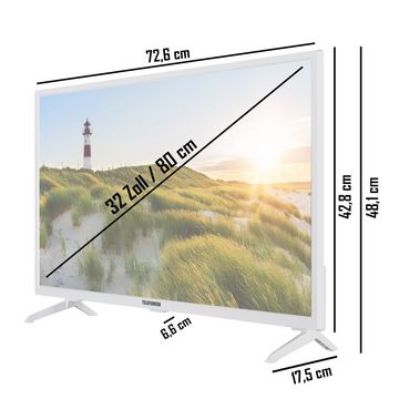 Telefunken XH32SN550S-W LCD-LED Fernseher (80 cm/32 Zoll, HD-ready, Smart TV, HDR, Triple-Tuner, Dolby Audio - 6 Monate HD+ gratis)