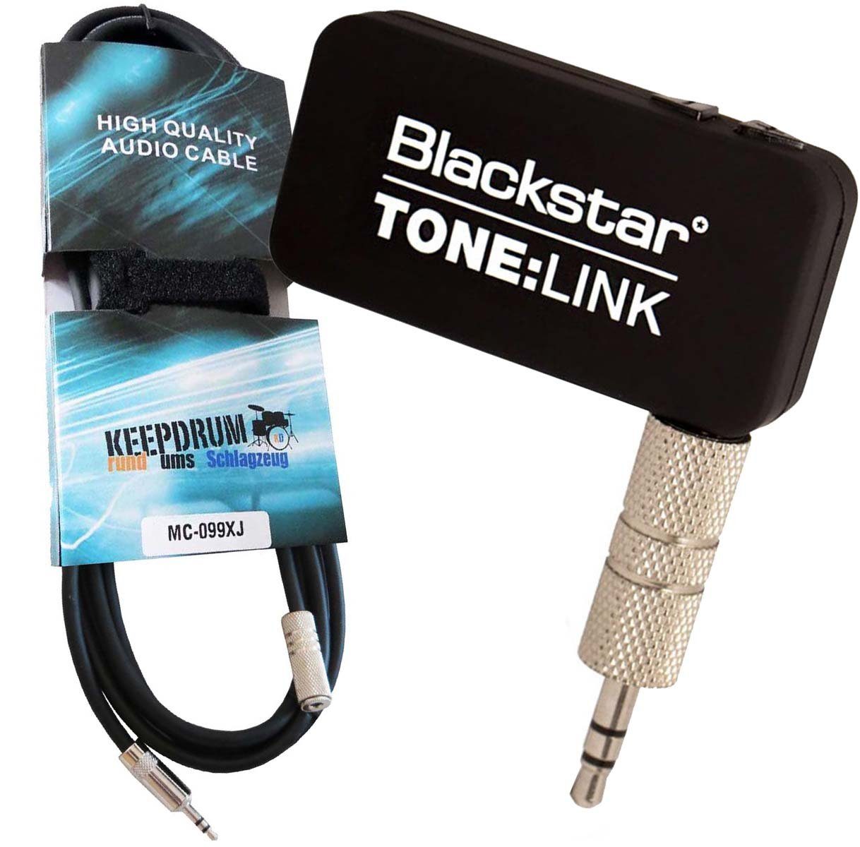 Blackstar Tone-Link Empfänger mit Kabel 1m Bluetooth-Adapter 3,5-mm-Klinke zu 3,5-mm-Klinke, Reichweite 20m
