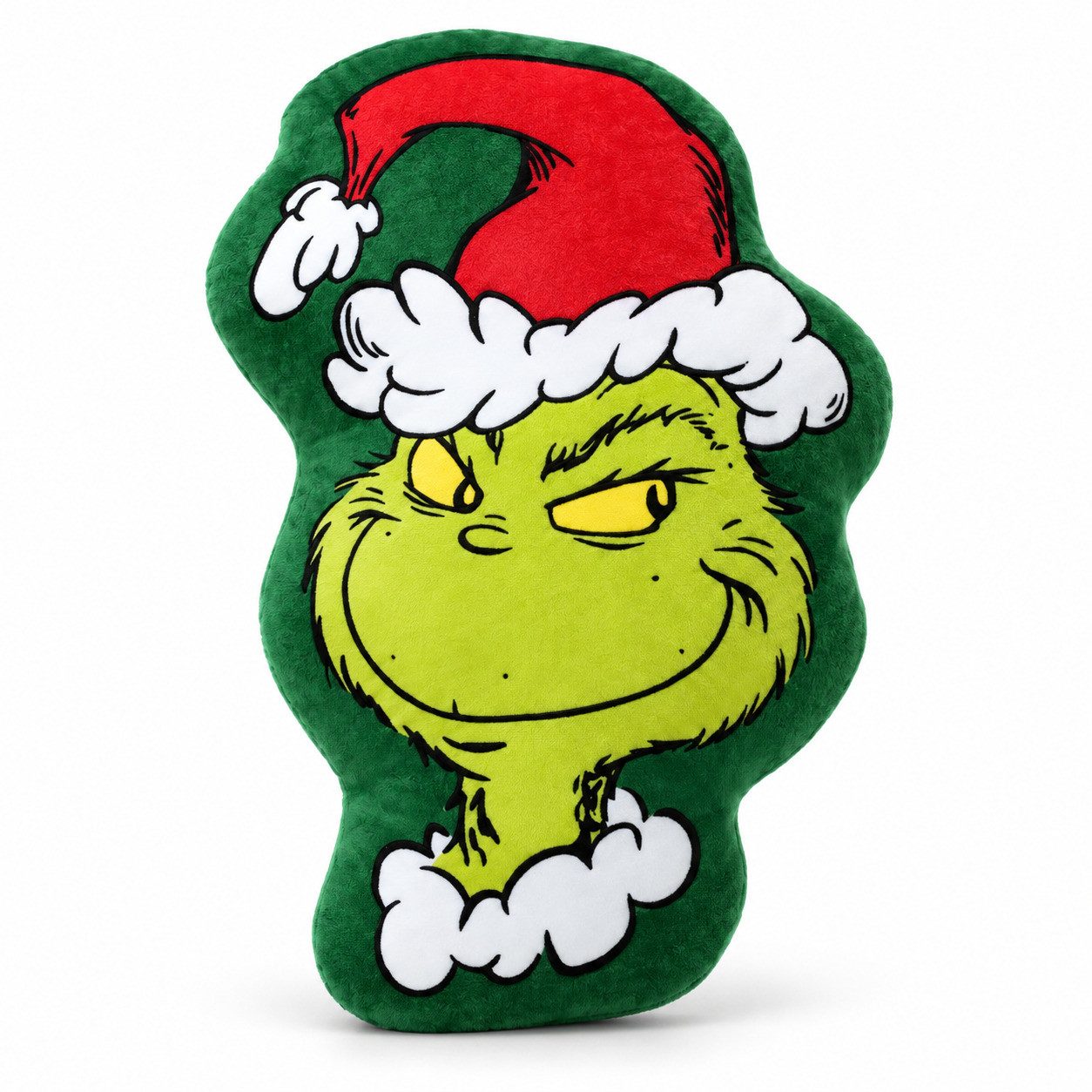 Disney Dekokissen Der Grinch Weihnachten 3D Velours Kissen Dekokissen Cushion 36x23x5 cm