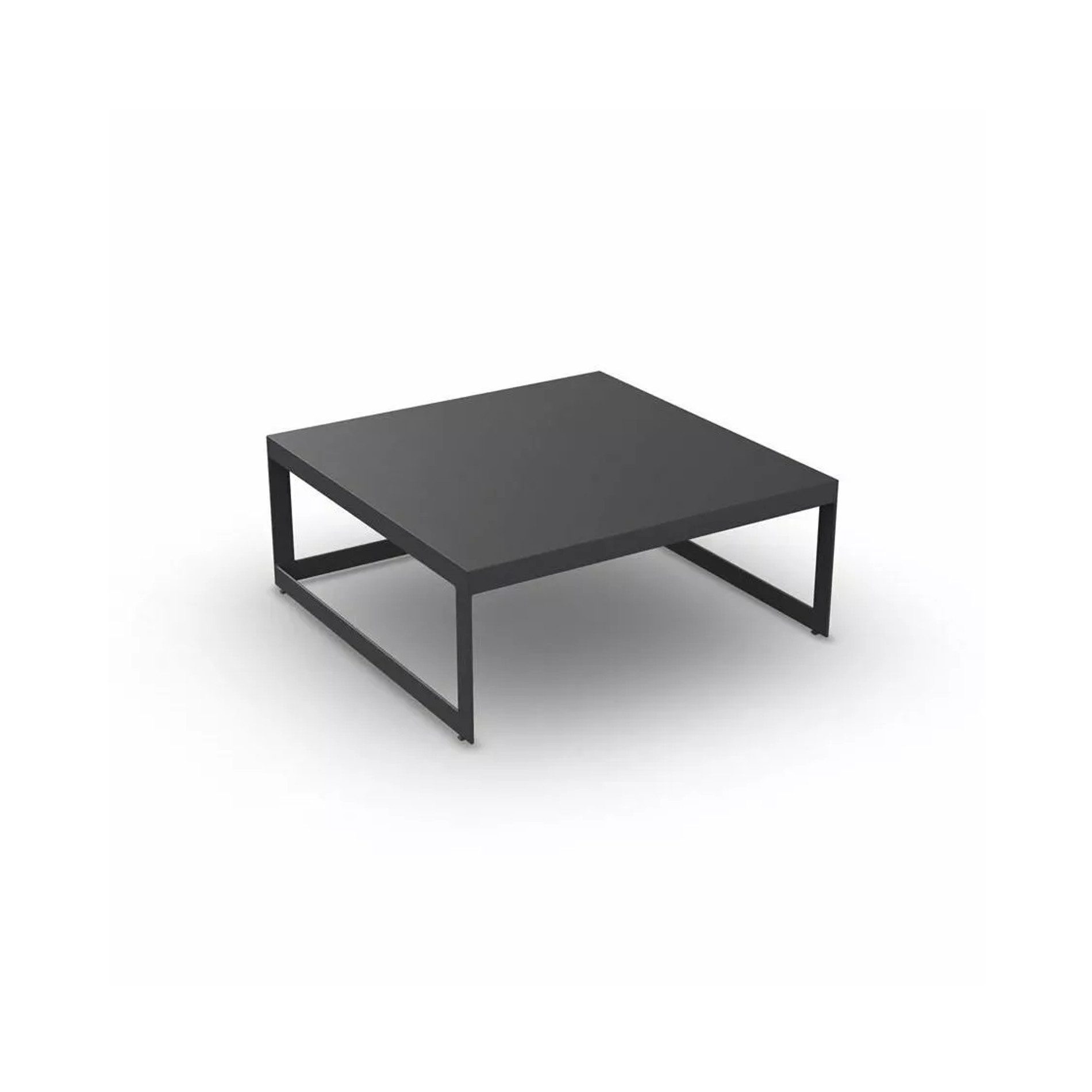 Jati & Kebon Gartentisch Burford (1 Stück), Loungetisch, Aluminium, 90 x 90 cm, Höhe 37 cm
