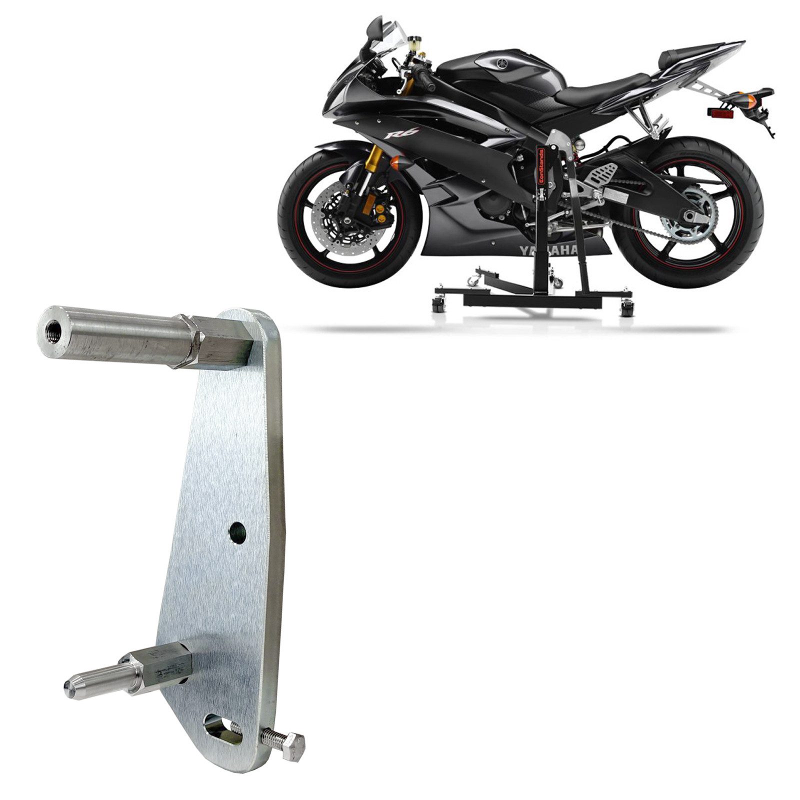 ConStands Motorradheber Adapterplatte für # Power Classic / Evo für Yamaha YZF-R6 03-05, YZF-