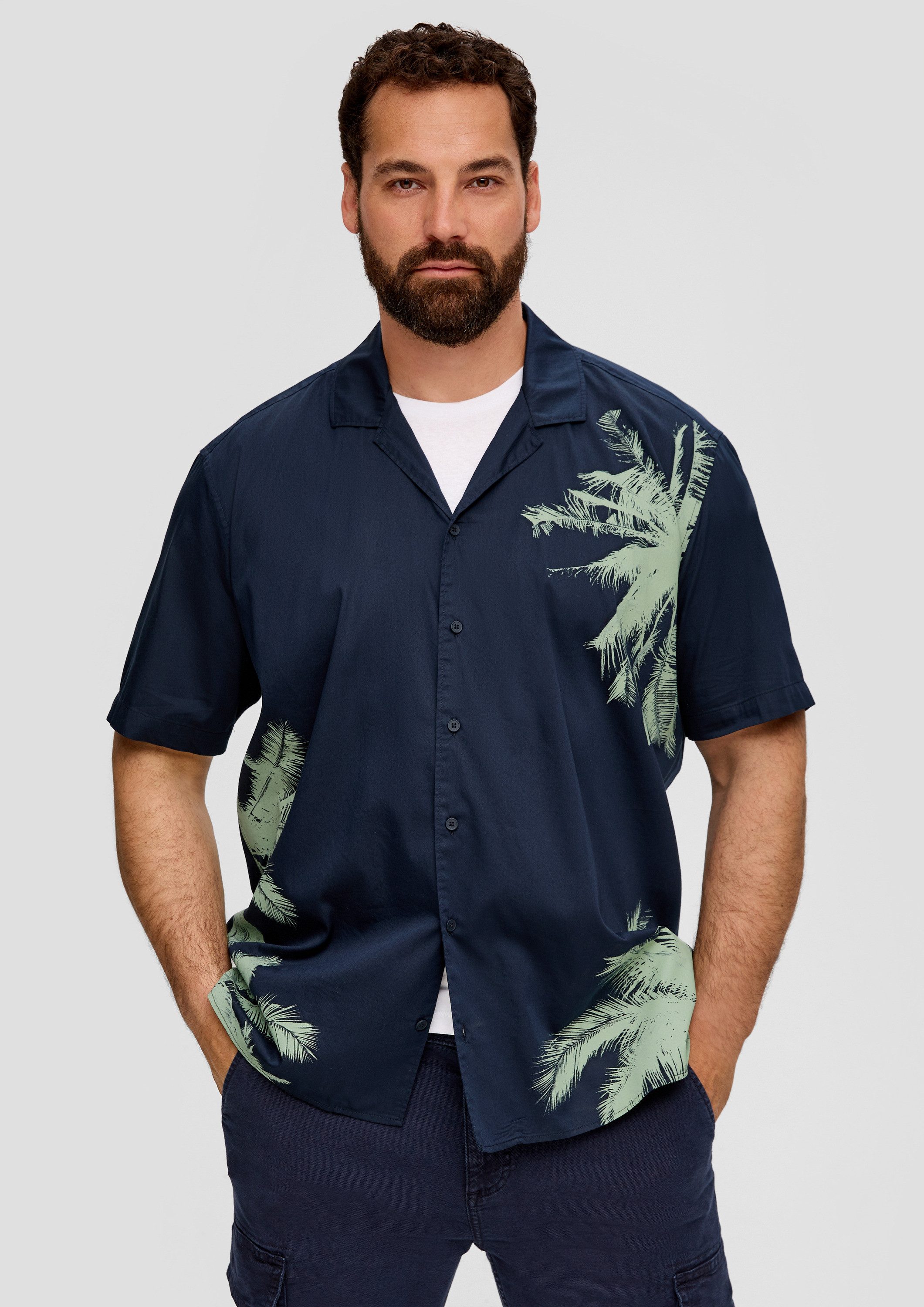 s.Oliver Kurzarmhemd Hemd Hemd aus Viskosemix