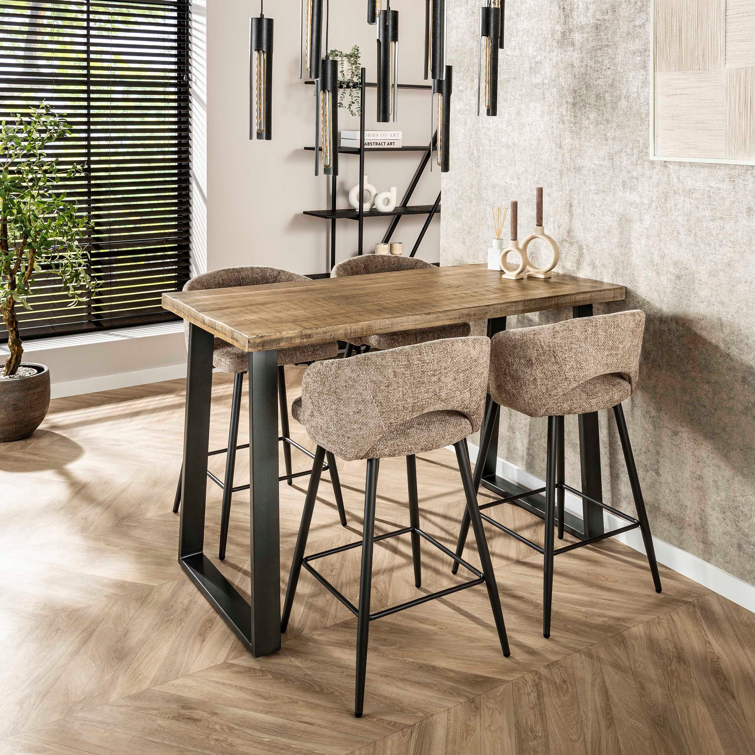 Sitheim-Europe Bartisch Bartisch Massiv trapezförmig 135cm / Massiv Mango antik, Breite 135 cm