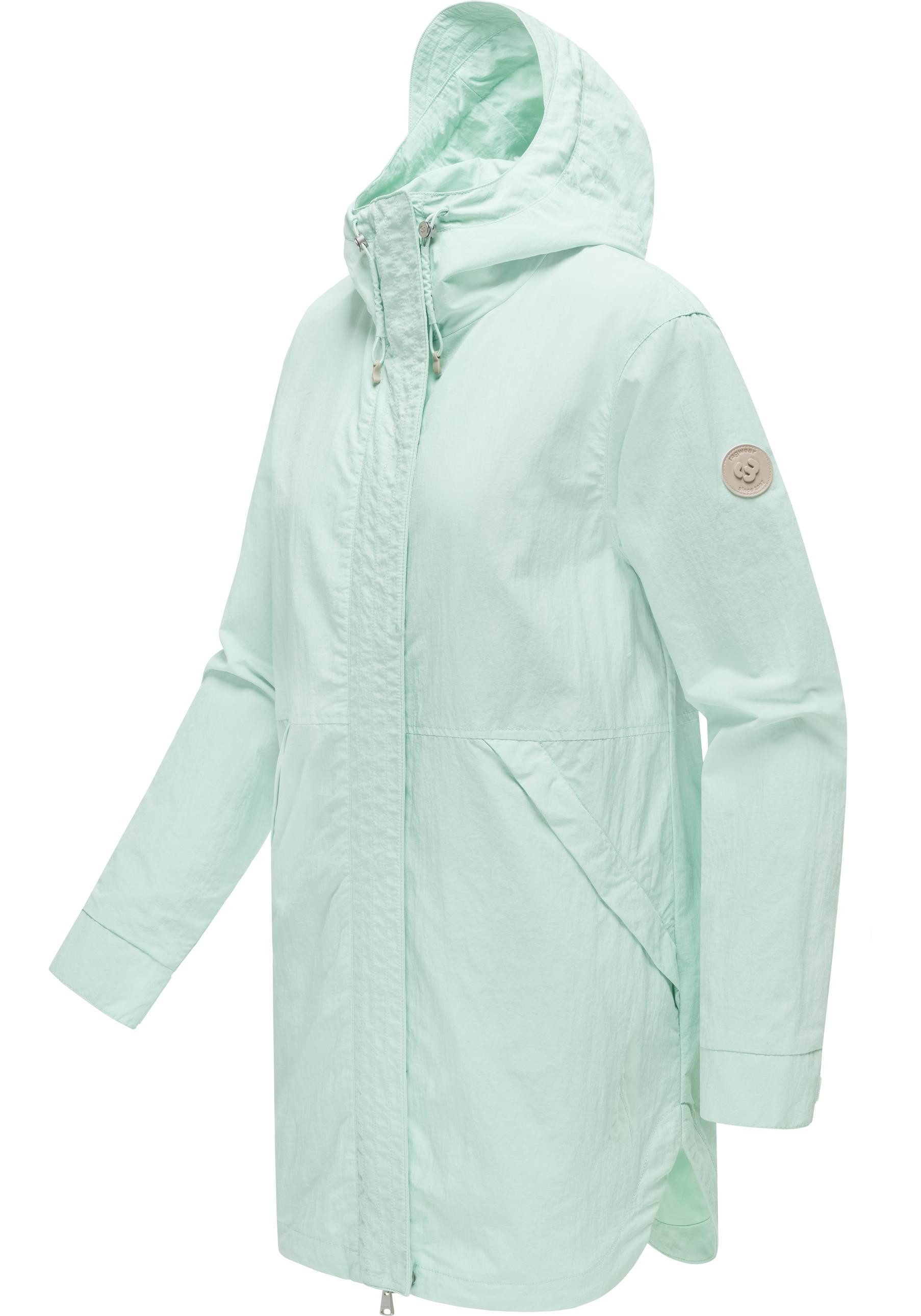 Ragwear Kurzmantel Lamyja A Leichter Oversize-Übergangsparka mit Kapuze