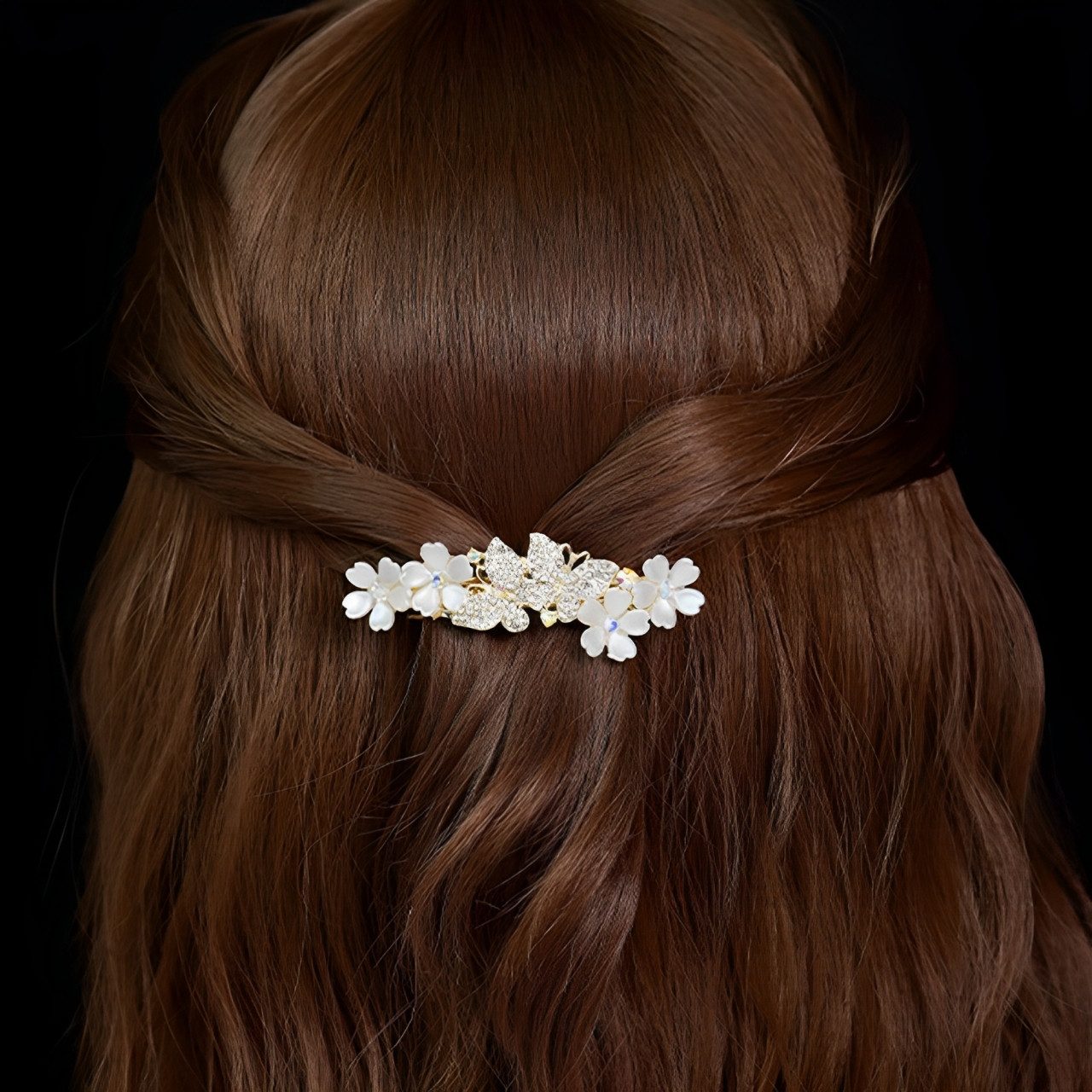 The Beauty House Haarspange Haarklammer Haarkamm Haarschmuck Blumen Schleife mit Zirkonia