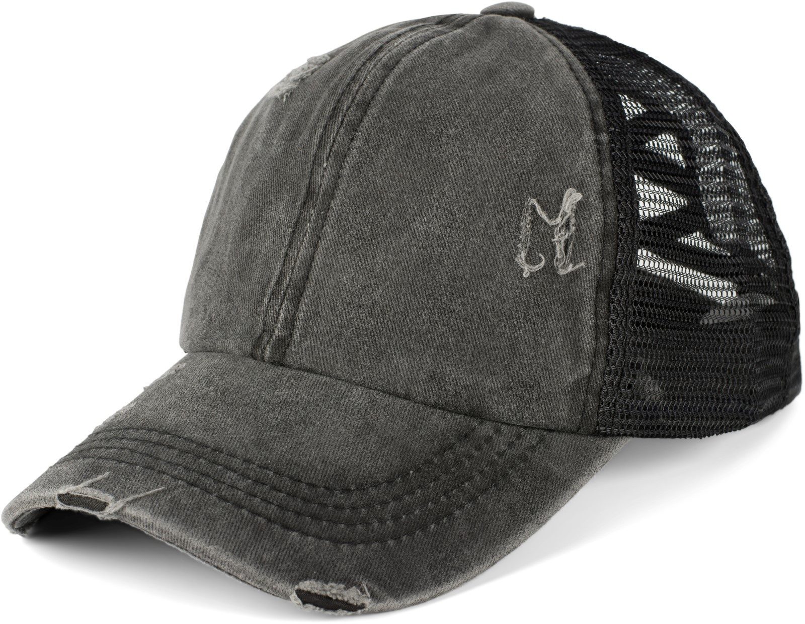 Baseball Cap Ponytail Baseball Cap Used Look mit Mesh Einsatz