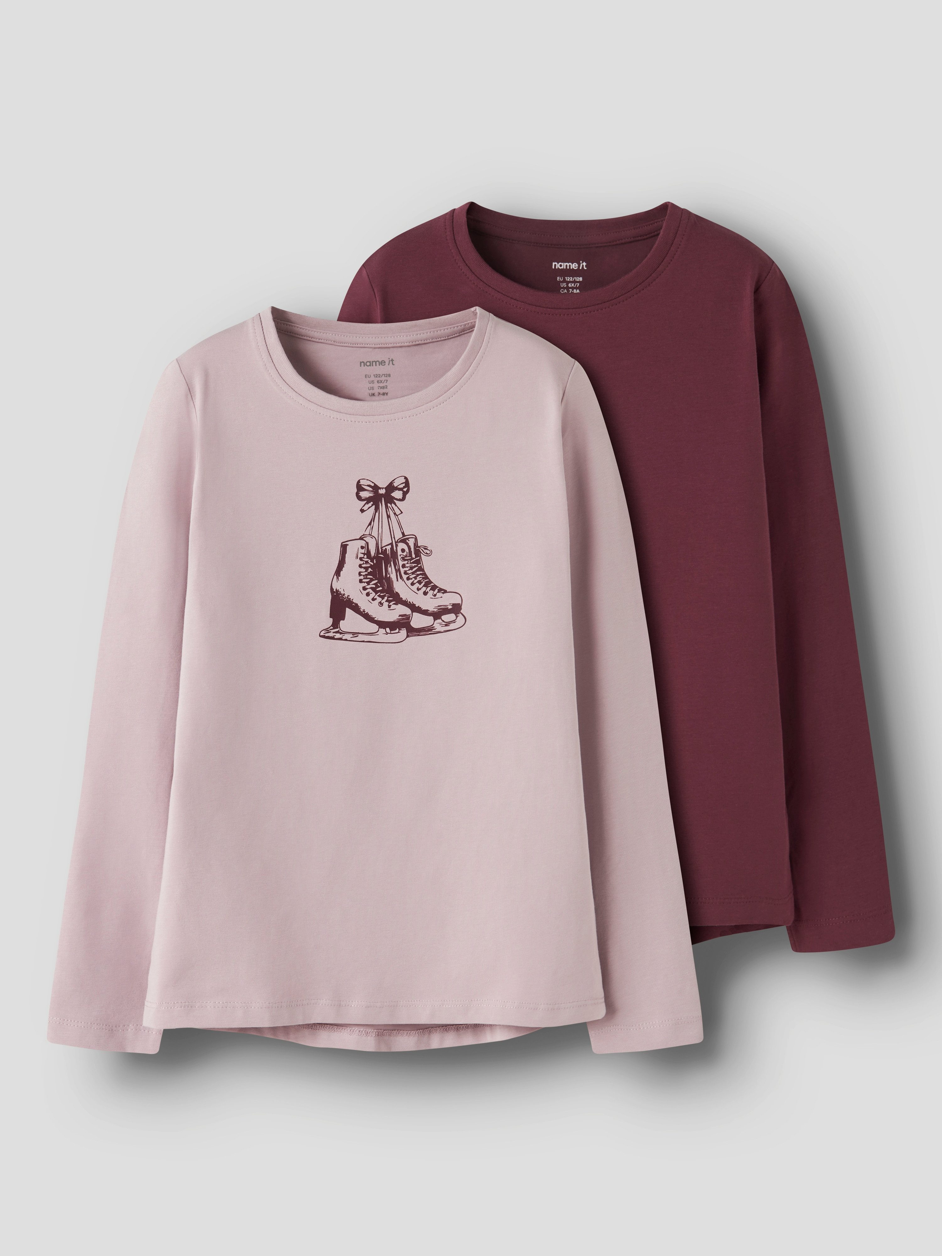 Name It Langarmshirt NKFVIX 2P LS TOP (Packung, 2-tlg)