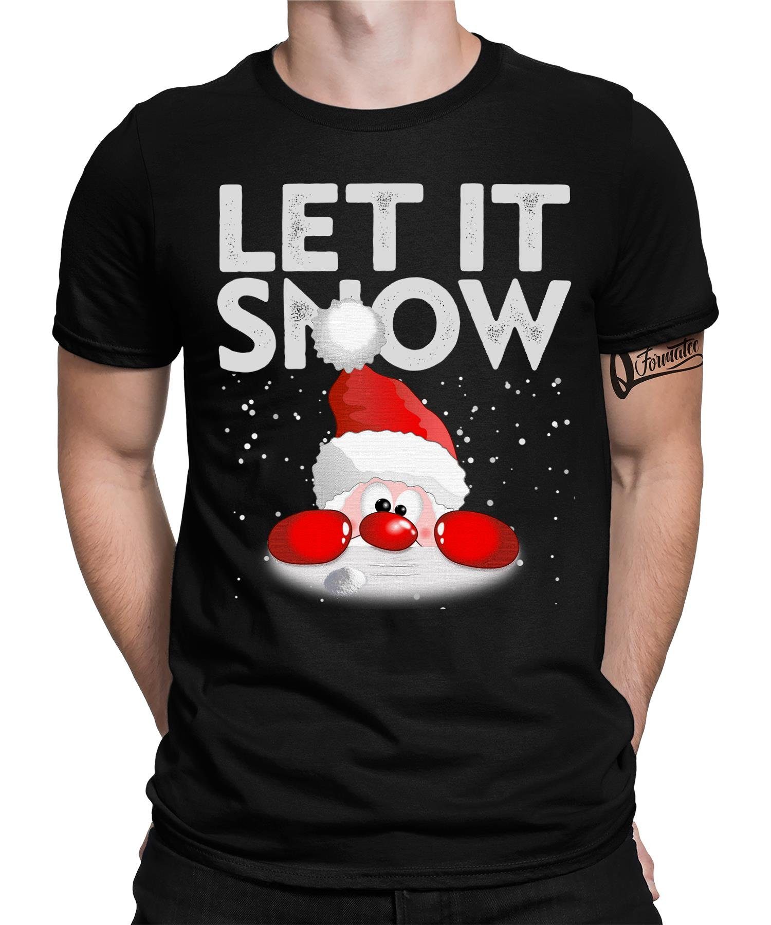Quattro Formatee Kurzarmshirt Let it snow Herren T-Shirt (1-tlg)