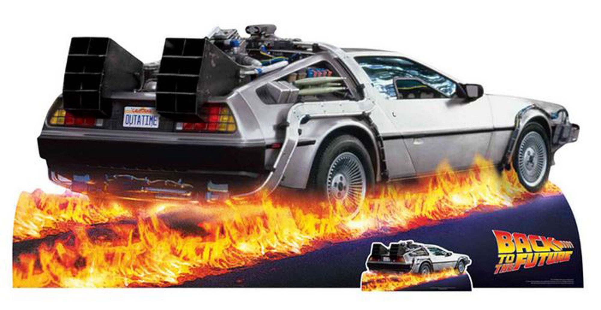 Dekofigur Back to the Future Pappaufsteller DeLorean