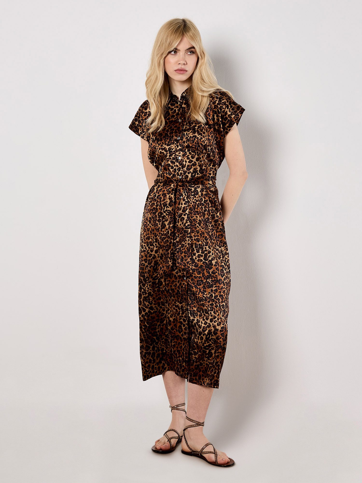 Druckkleid Textured Animal Print Kleid