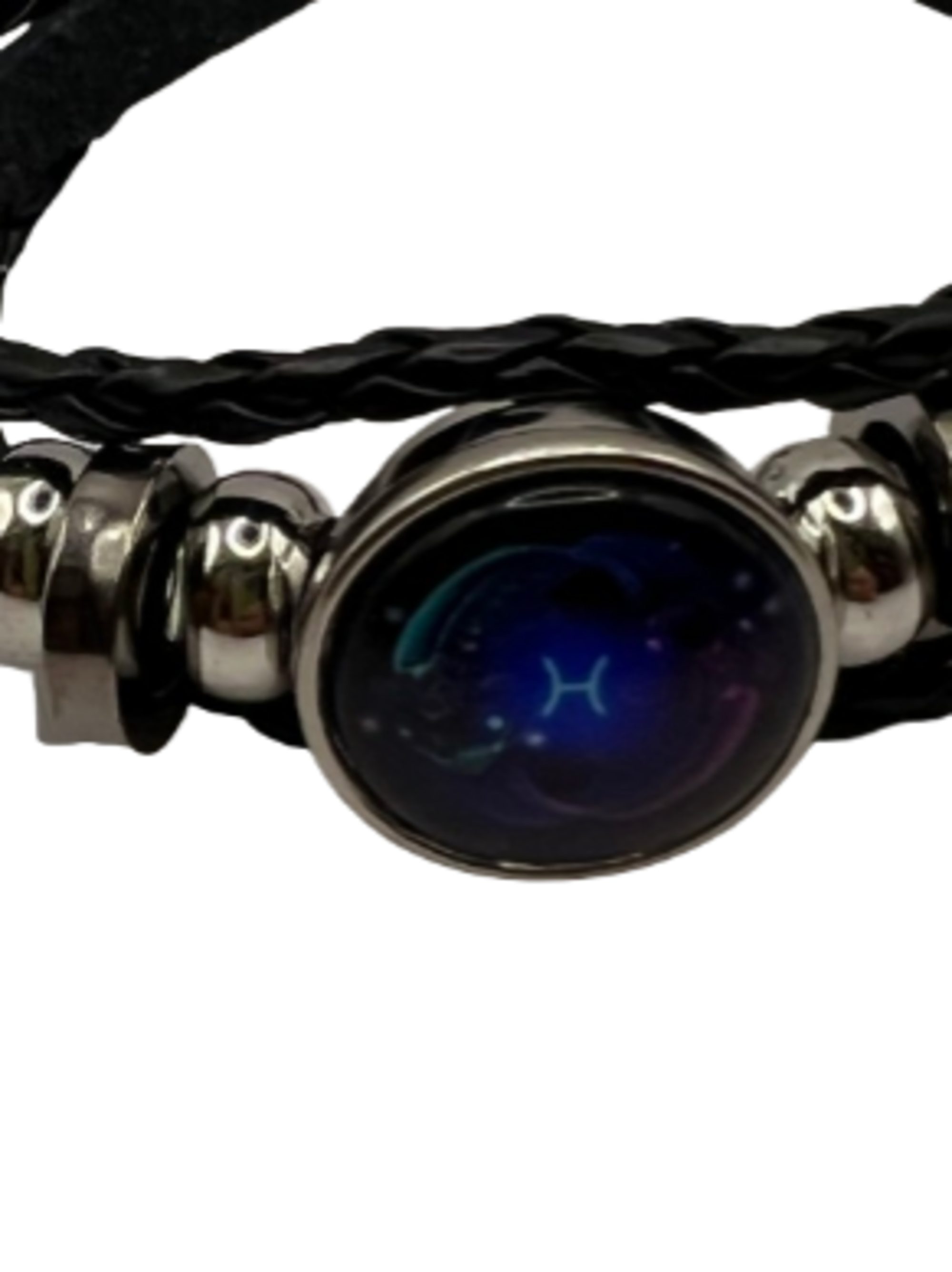 mit 3D Stelby Sternzeichen Armband Armband Glas Fisch Gravur im mit Gravur