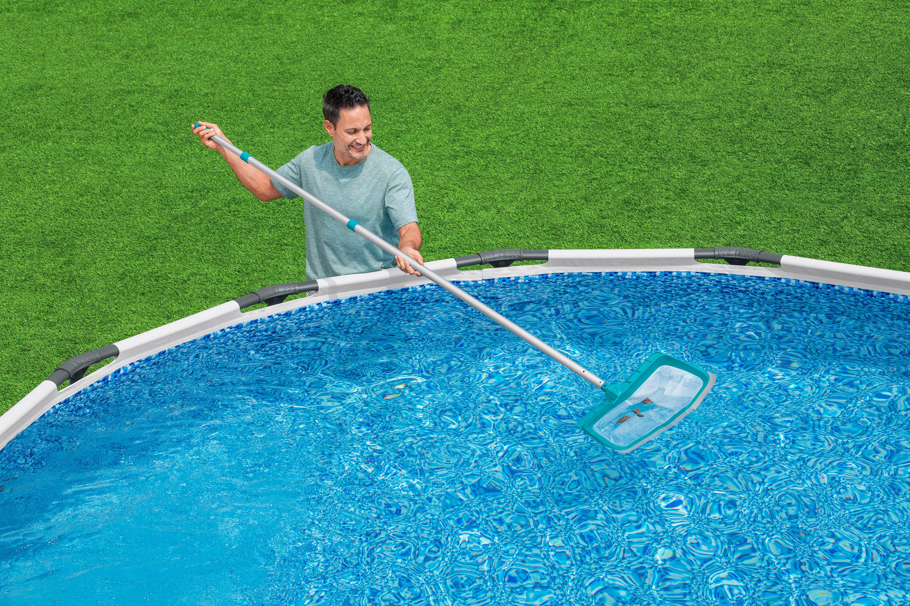 Bestway Kescher AquaNet™ (Packung, 1-St., für Teleskopstangen (30 mm, nicht enthalten), 50 x 40 x 41 cm