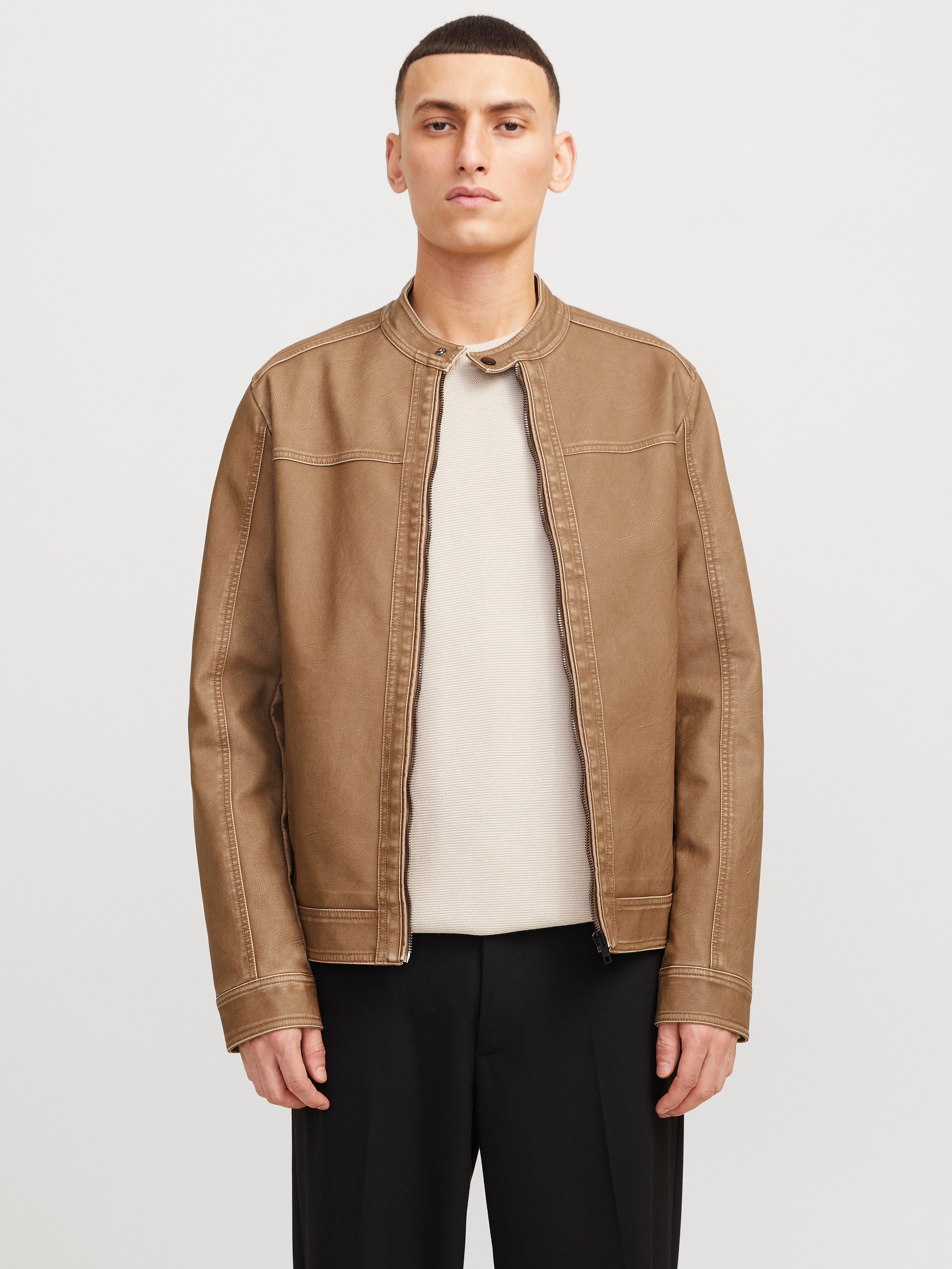 Jack & Jones Lederimitatjacke JJEWARNER WASHED günstig online kaufen