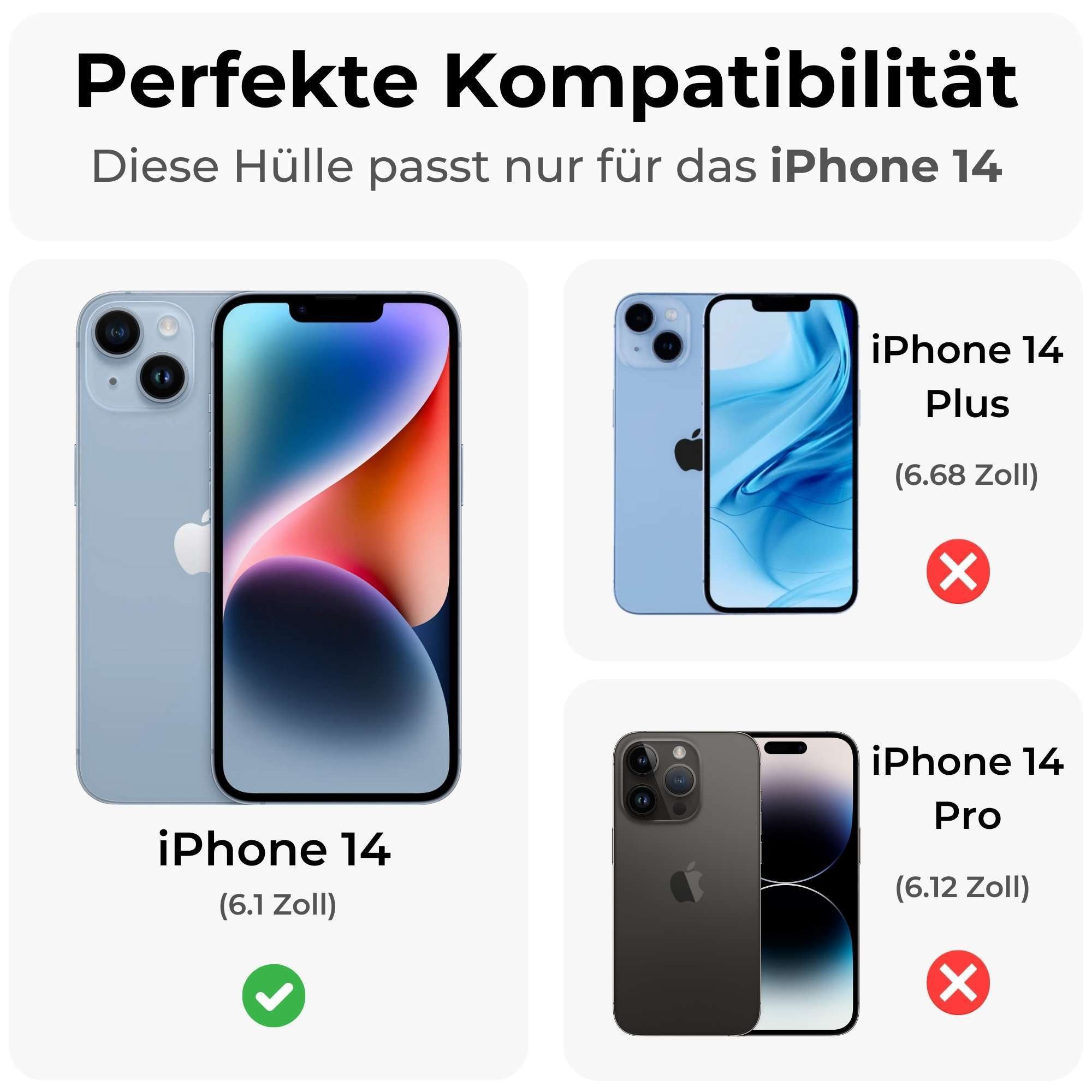 betterfon Handyhülle für Apple iPhone Schutzhülle Case, Magnetisches Laden, mattes Design, kratzfest & stoßfest verarbeitet